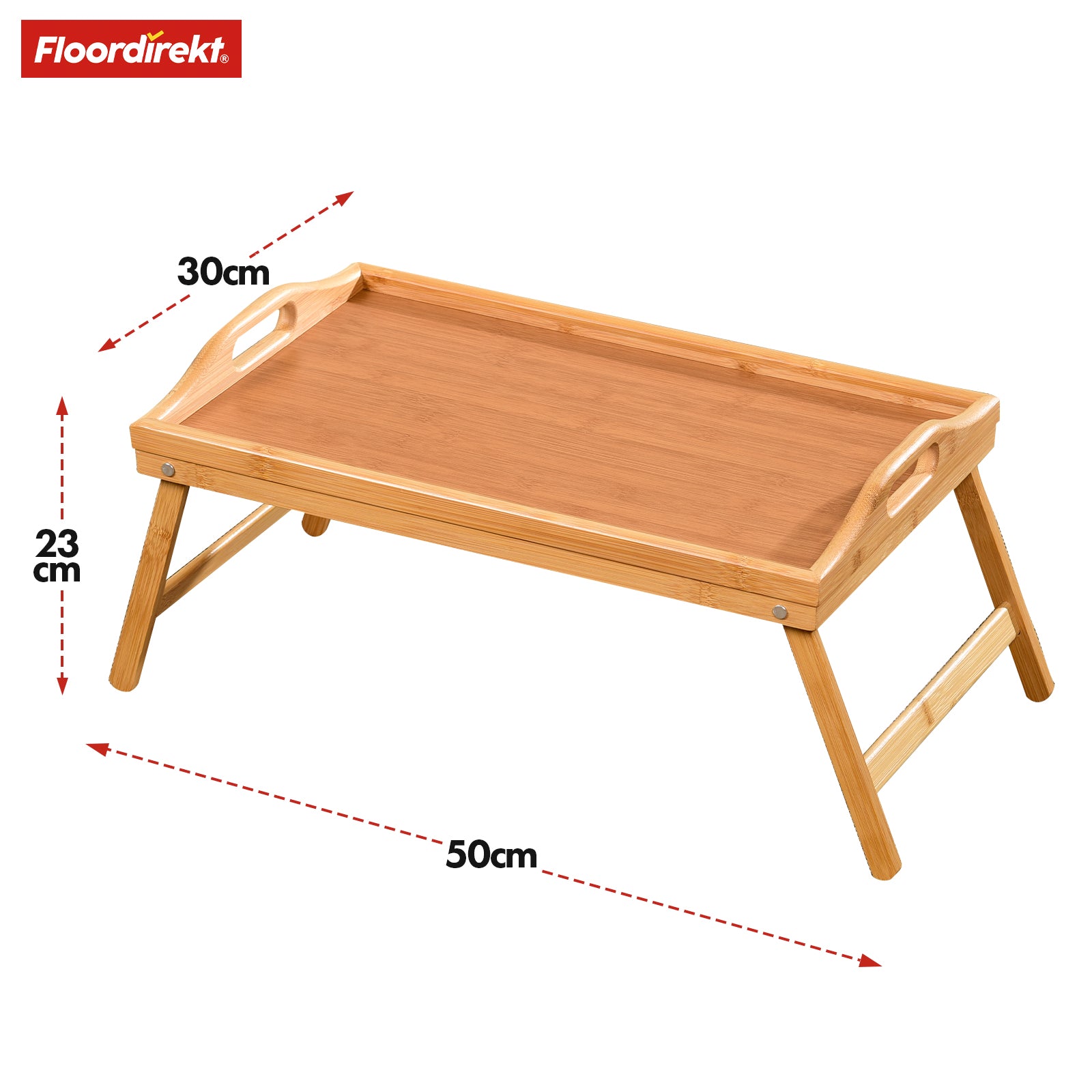 Plateau de lit en bambou avec pieds pliables | Utah | Pratique, élégant et durable