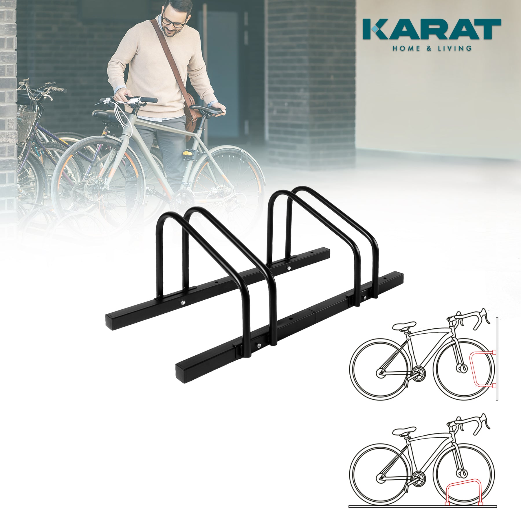 F2_fd-30700 | Noir | Pour 2 vélos