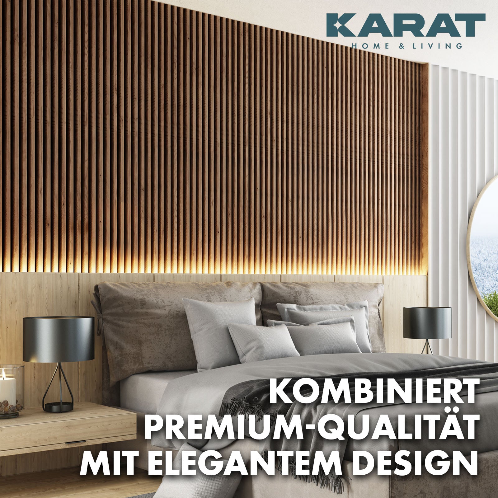 Panneaux acoustiques imitation bois | Design intemporel pour une acoustique agréable dans la pièce | Disponible en 3 designs et 2 tailles