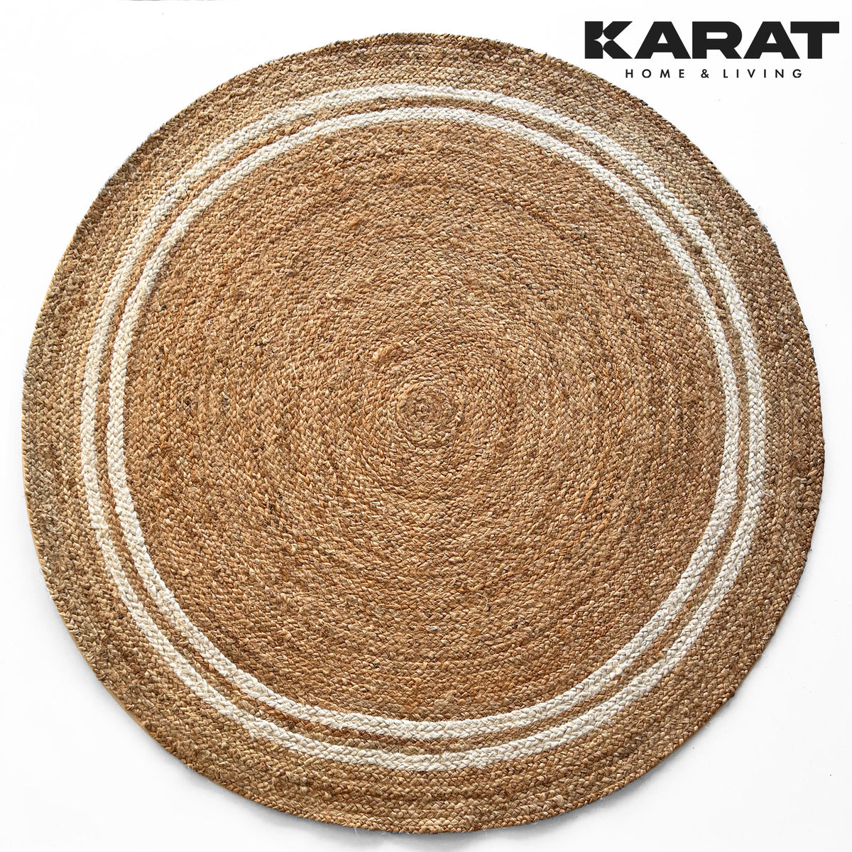 Tapis en jute Mumbai | Rond | Tissé à la main | En fibres naturelles | Différentes tailles