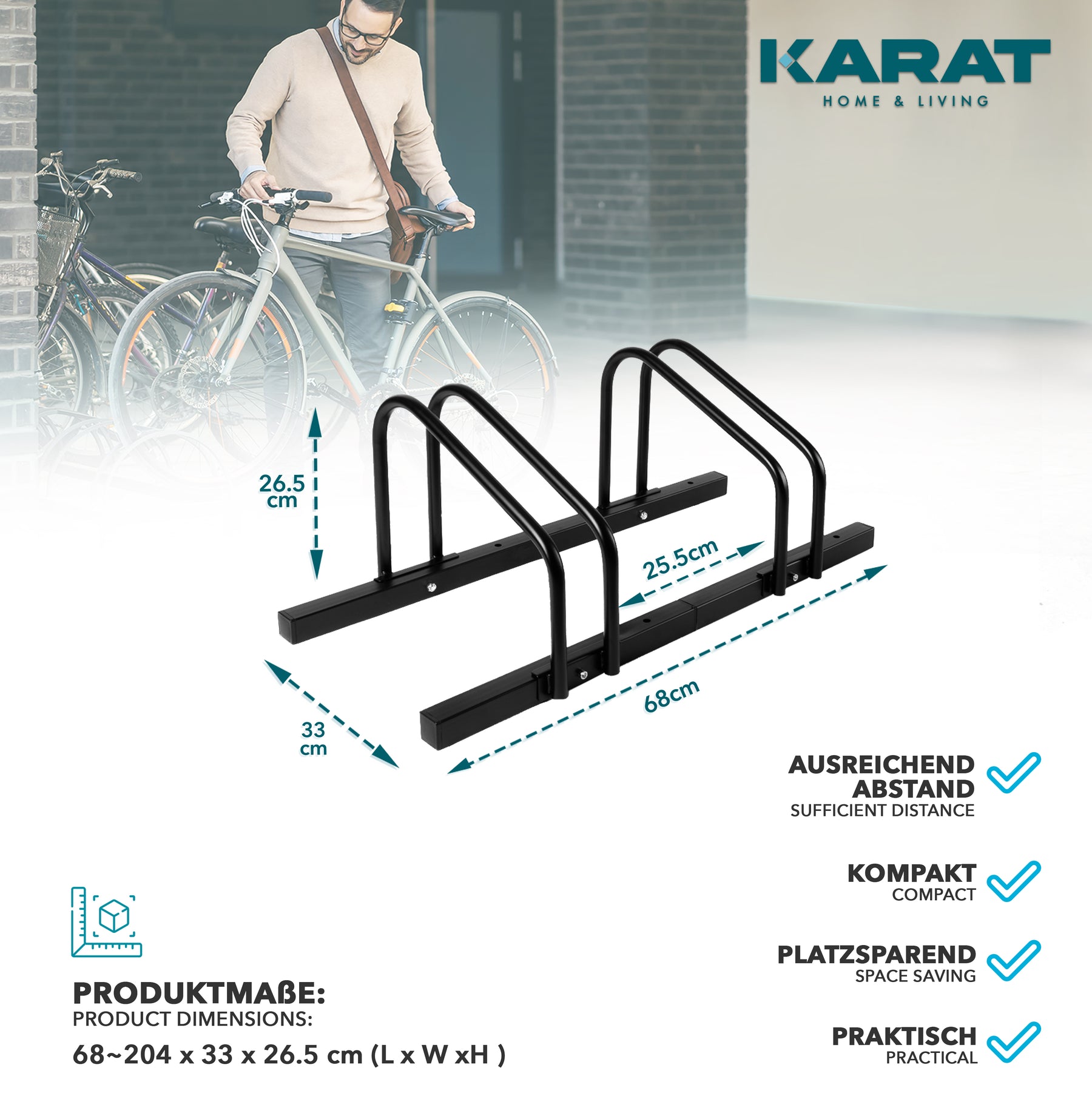 T1_fd-30700 | Noir | Pour 2 vélos