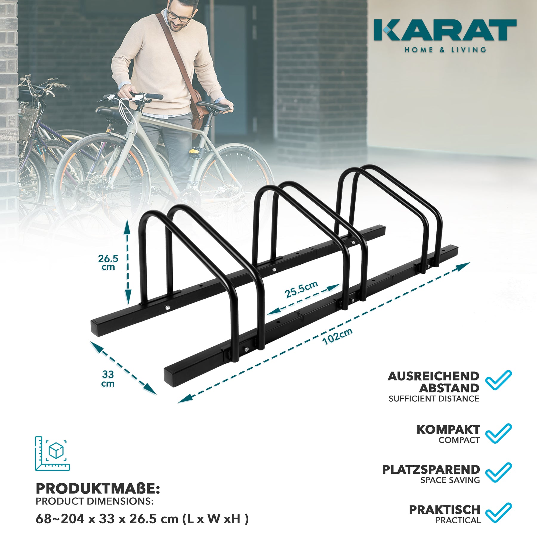 T1_fd-30701 | Noir | Pour 3 vélos