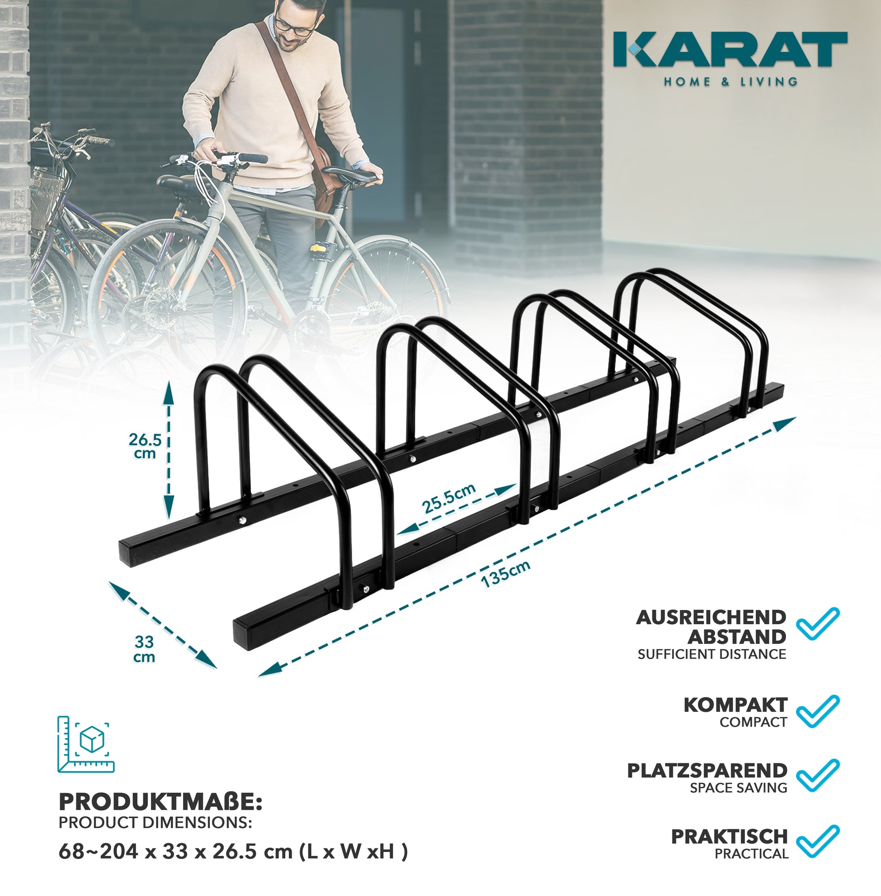 T1_fd-30702 | Noir | Pour 4 vélos