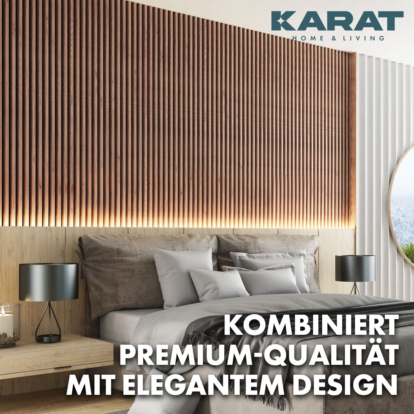 Panneaux acoustiques imitation bois | Design intemporel pour une acoustique agréable dans la pièce | Disponible en 3 designs et 2 tailles