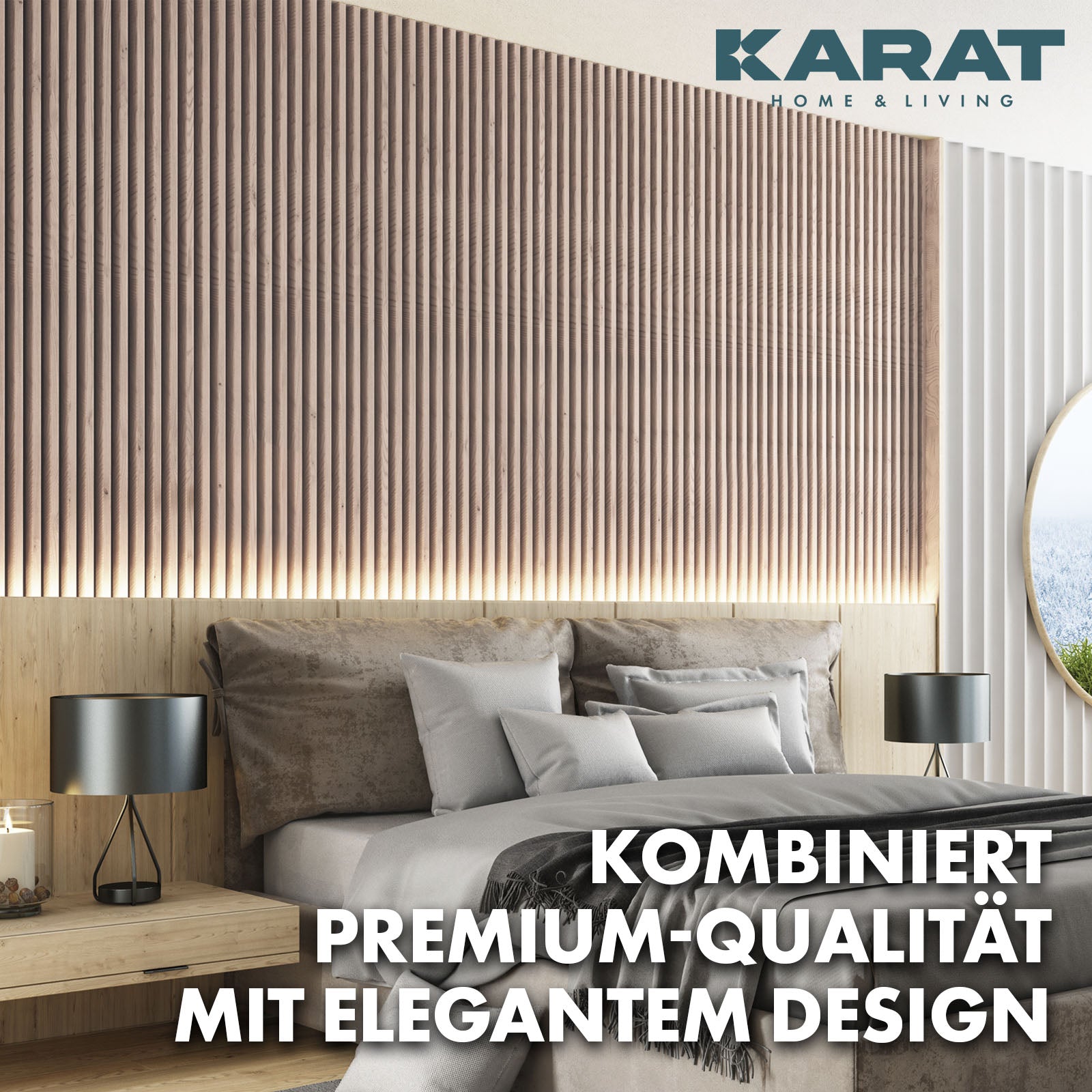 Panneaux acoustiques imitation bois | Design intemporel pour une acoustique agréable dans la pièce | Disponible en 3 designs et 2 tailles
