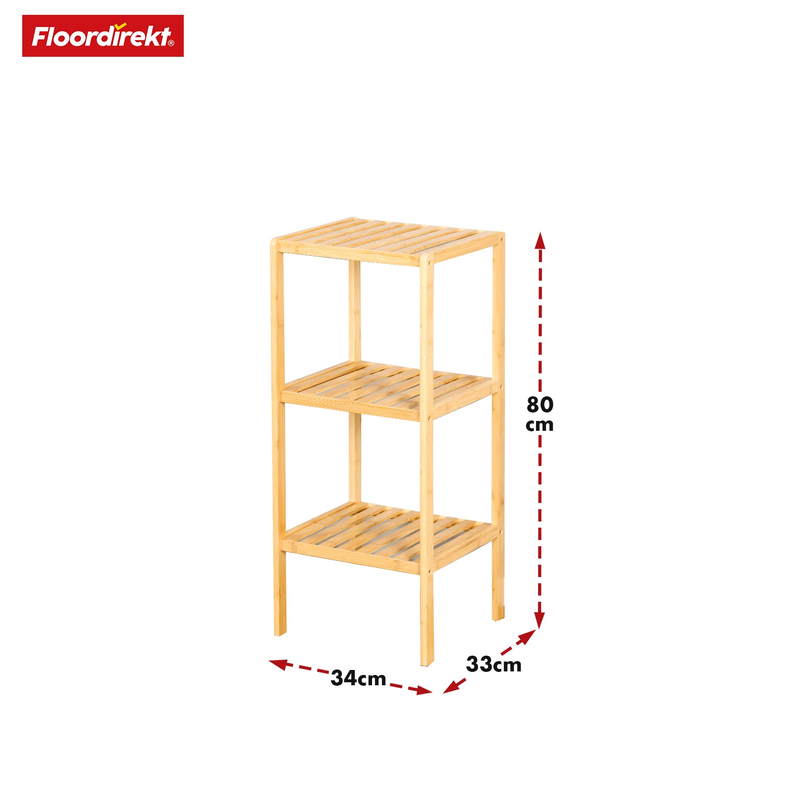 Étagère sur pied en bambou | Lowa | Idéale pour disposer vos accessoires de manière créative | Disponible en 3 tailles
