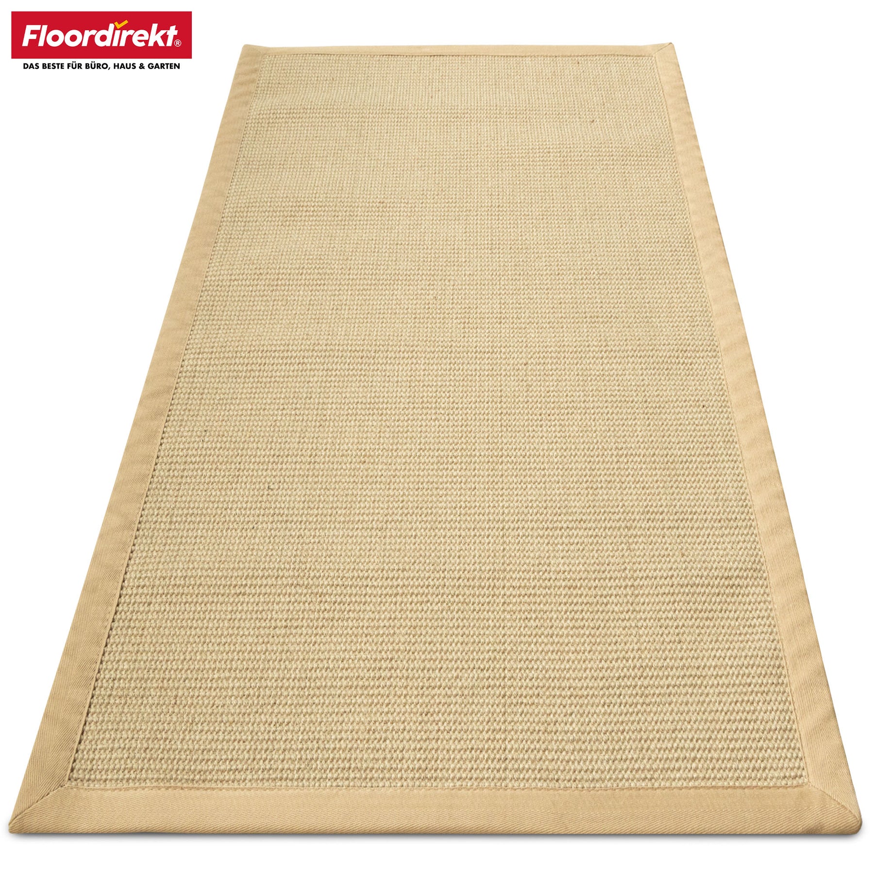 Tapis de jute | Bombay | Avec dos antidérapant & bordure en coton | Dans de nombreuses tailles