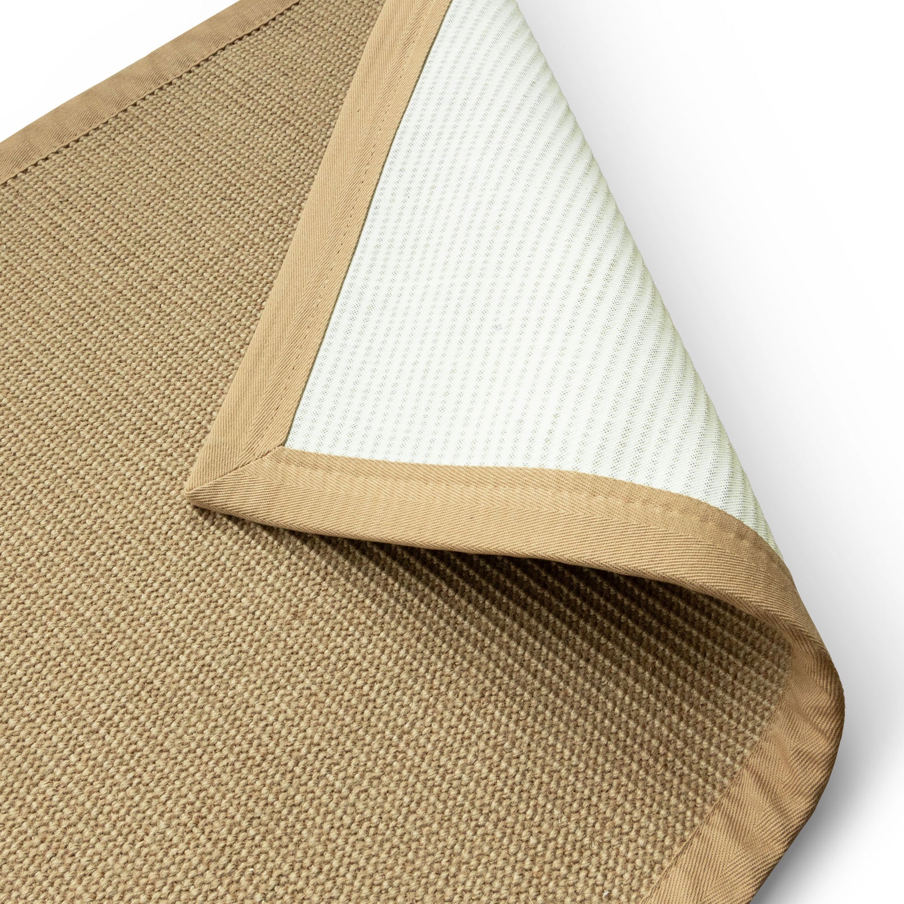 Tapis en sisal | Mumbai | tapis en fibres naturelles avec bordure en coton | disponible en différentes tailles