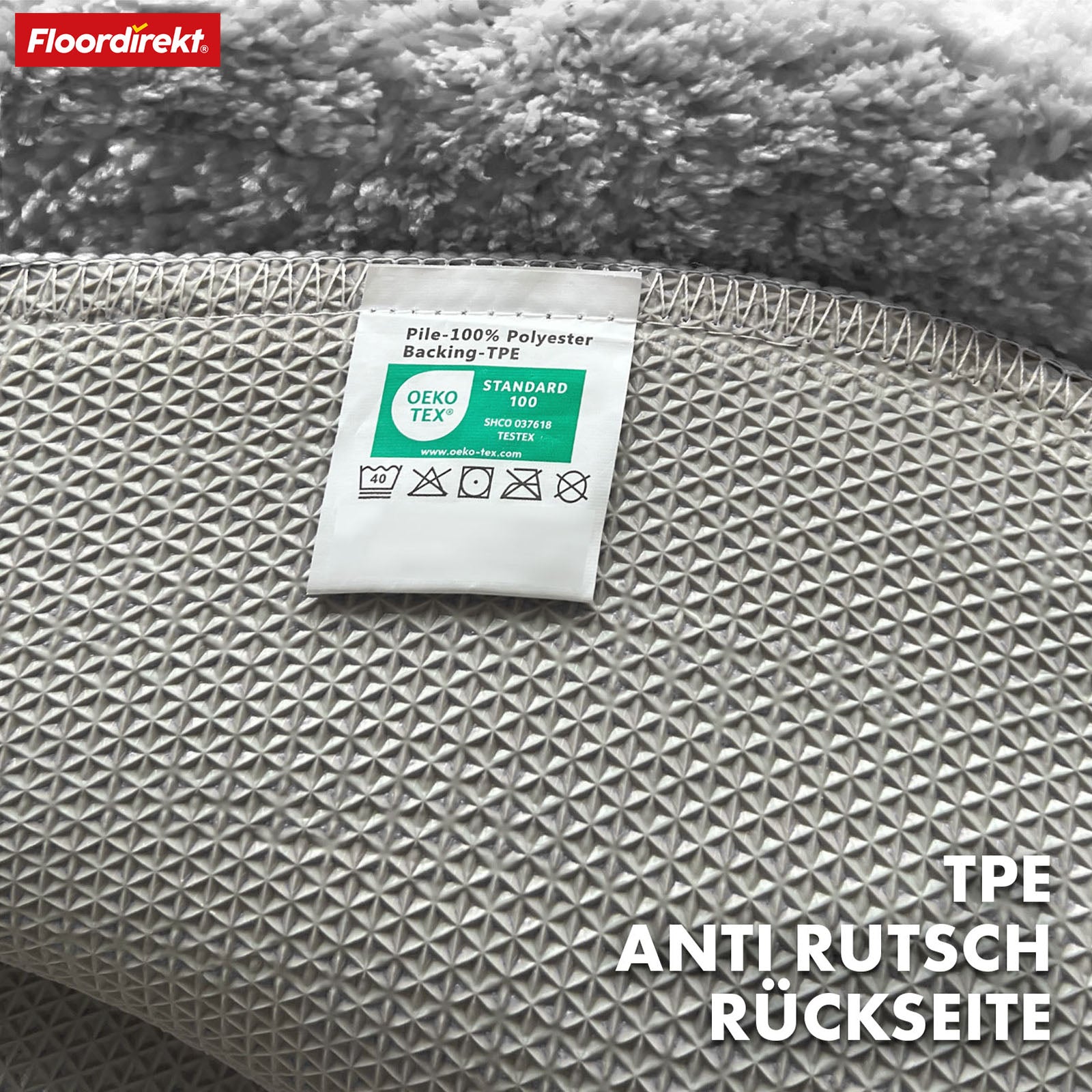 Tapis de bain | Maris | Tapis de bain rond | Microfibre douce, antidérapante & adaptée au chauffage au sol