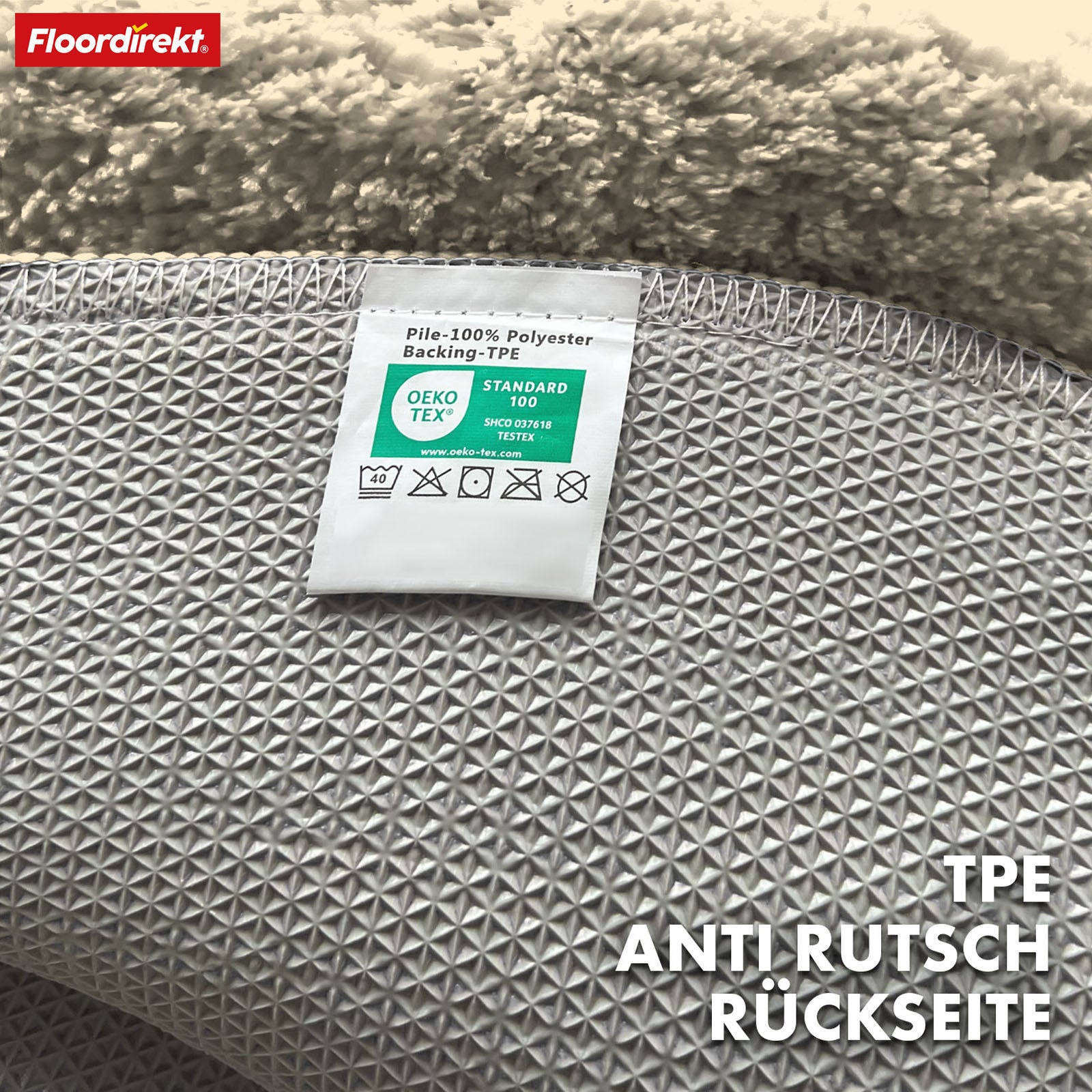 Tapis de bain | Maris | Tapis de bain rond | Microfibre douce, antidérapante & adaptée au chauffage au sol