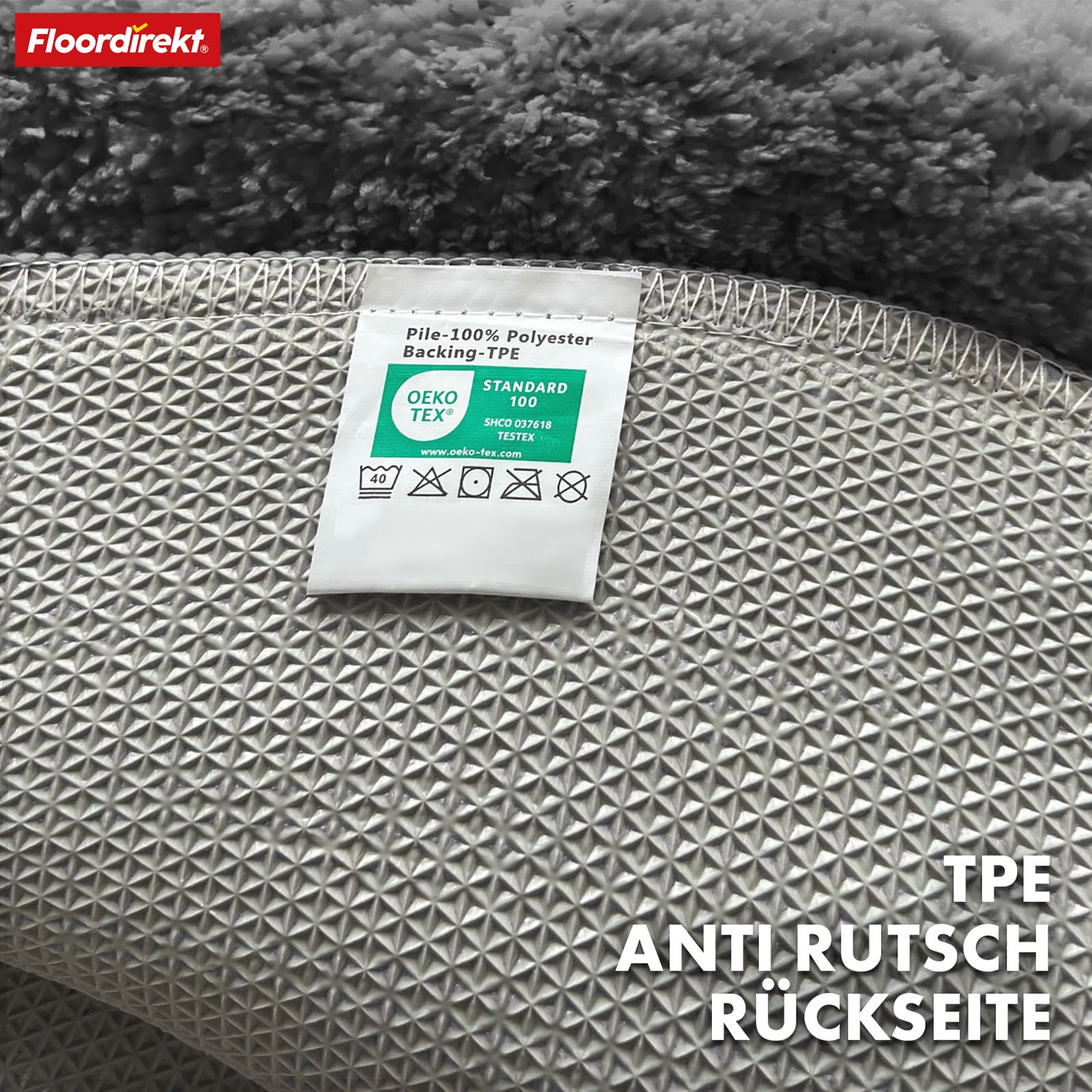 Tapis de bain | Maris | Tapis de bain rond | Microfibre douce, antidérapante & adaptée au chauffage au sol