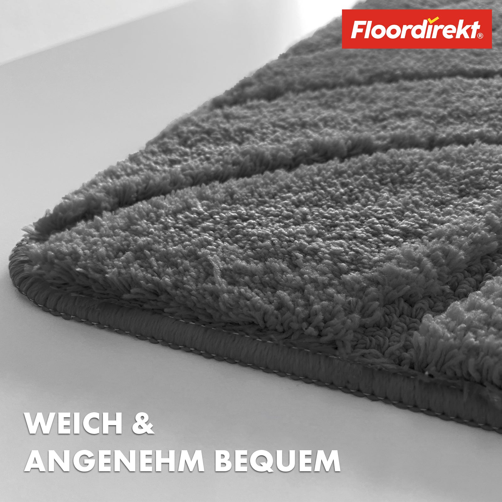 Tapis de bain | Maris | Tapis de bain moelleux avec structure en feuilles | Disponible en différentes couleurs et tailles