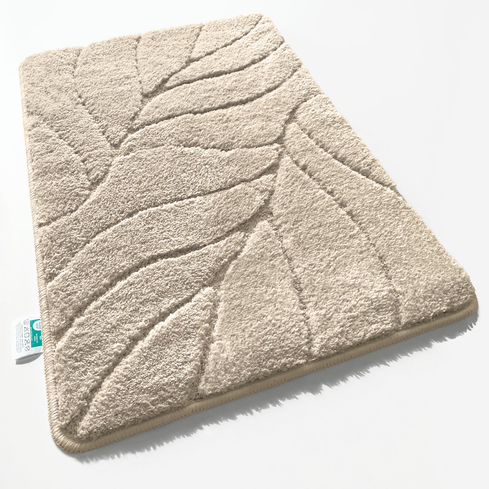 Tapis de bain | Maris | Tapis de bain moelleux avec structure en feuilles | Disponible en différentes couleurs et tailles