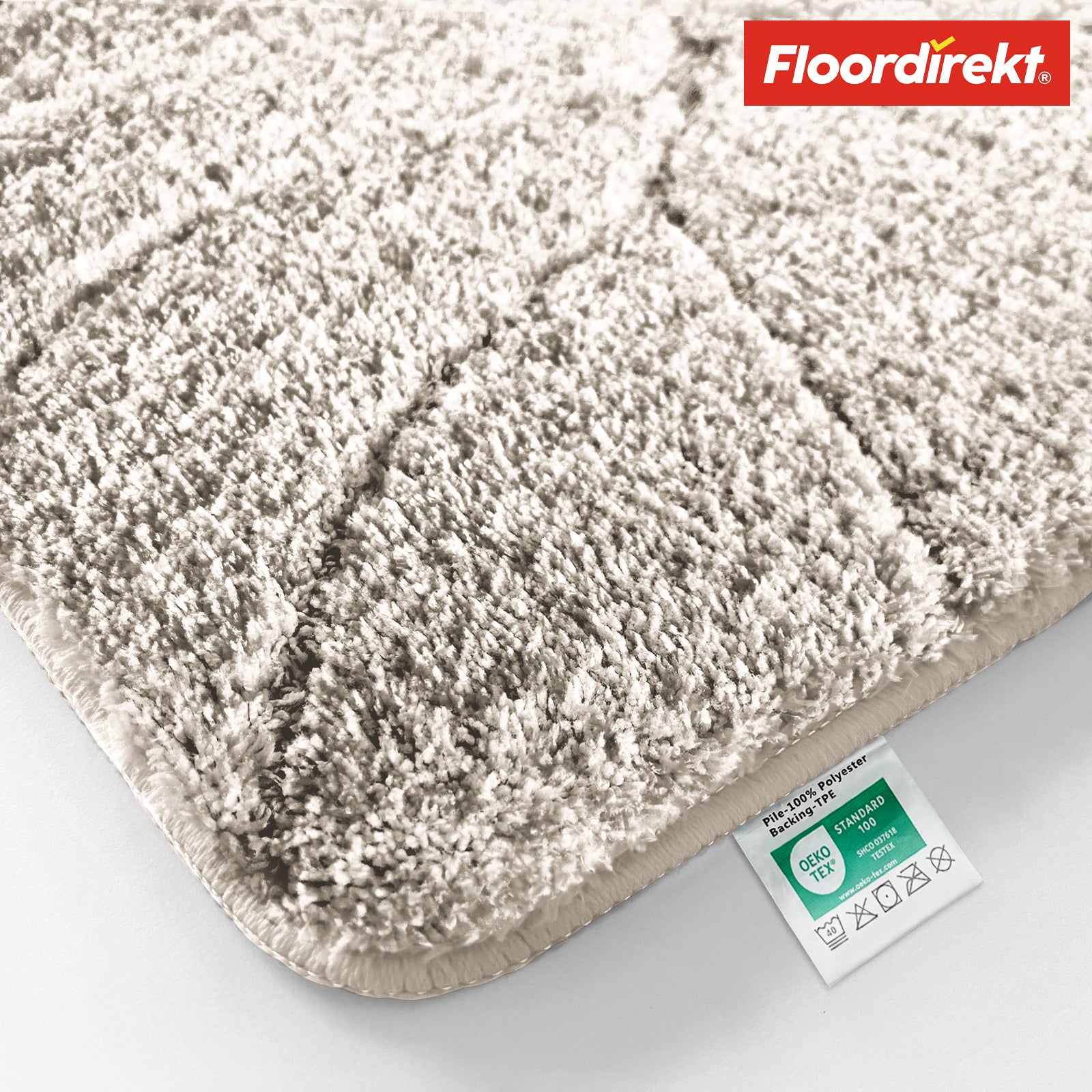 Tapis de bain | Maris | Tapis de bain moelleux avec structure en feuilles | Disponible en différentes couleurs et tailles