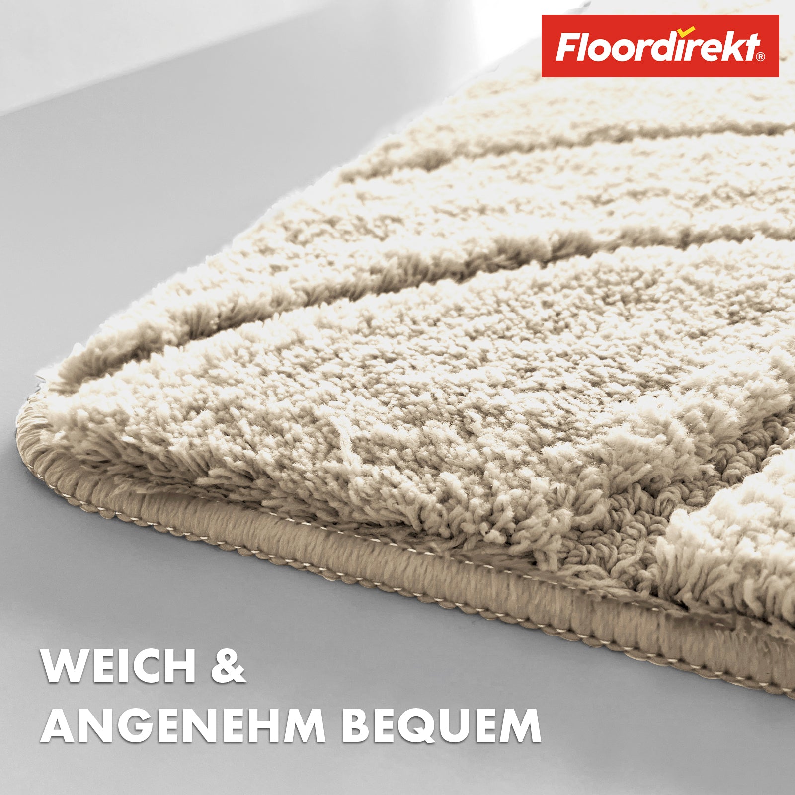 Tapis de bain | Maris | Tapis de bain moelleux avec structure en feuilles | Disponible en différentes couleurs et tailles