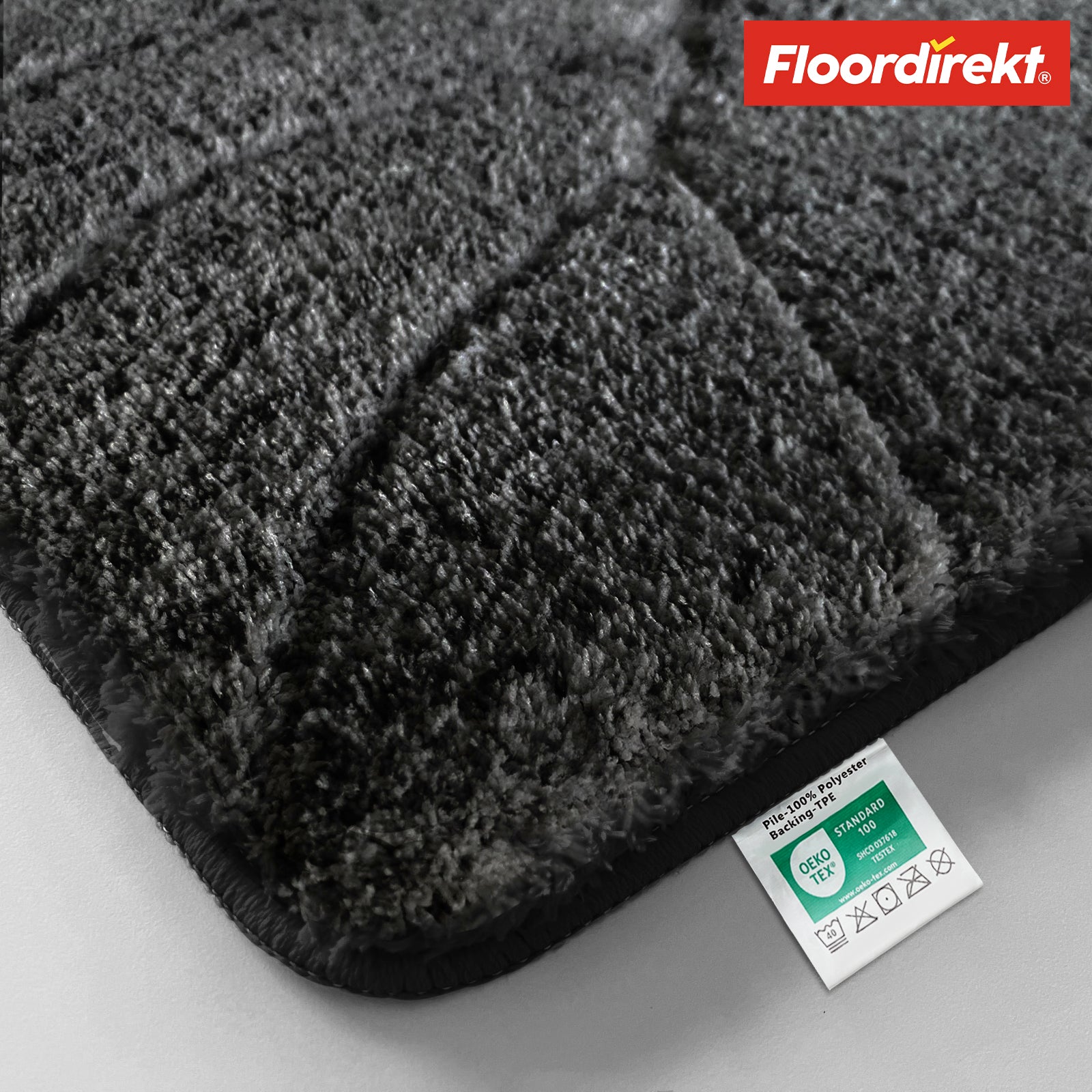 Tapis de bain | Maris | Tapis de bain moelleux avec structure en feuilles | Disponible en différentes couleurs et tailles