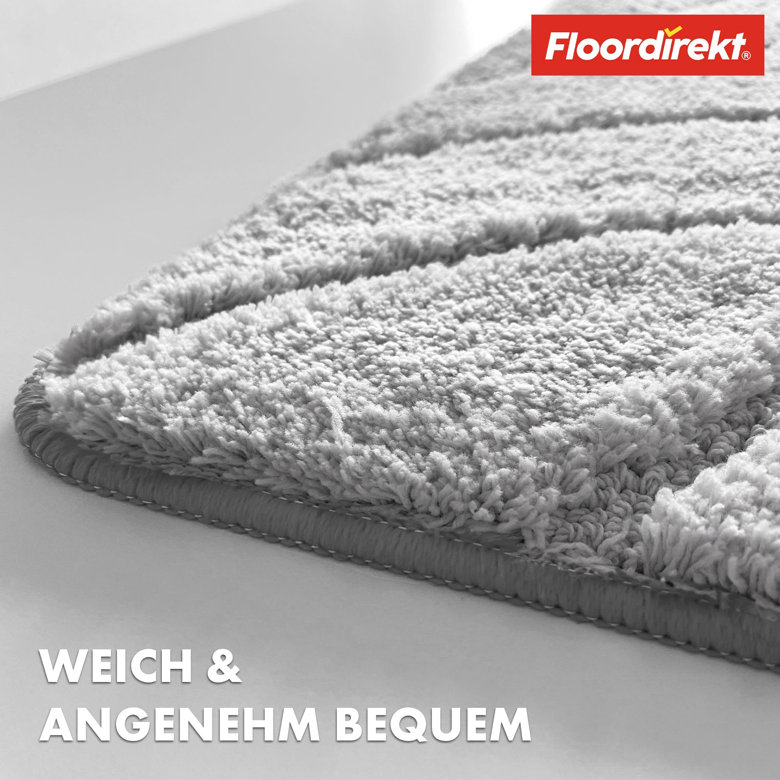 Tapis de bain | Maris | Tapis de bain moelleux avec structure en feuilles | Disponible en différentes couleurs et tailles