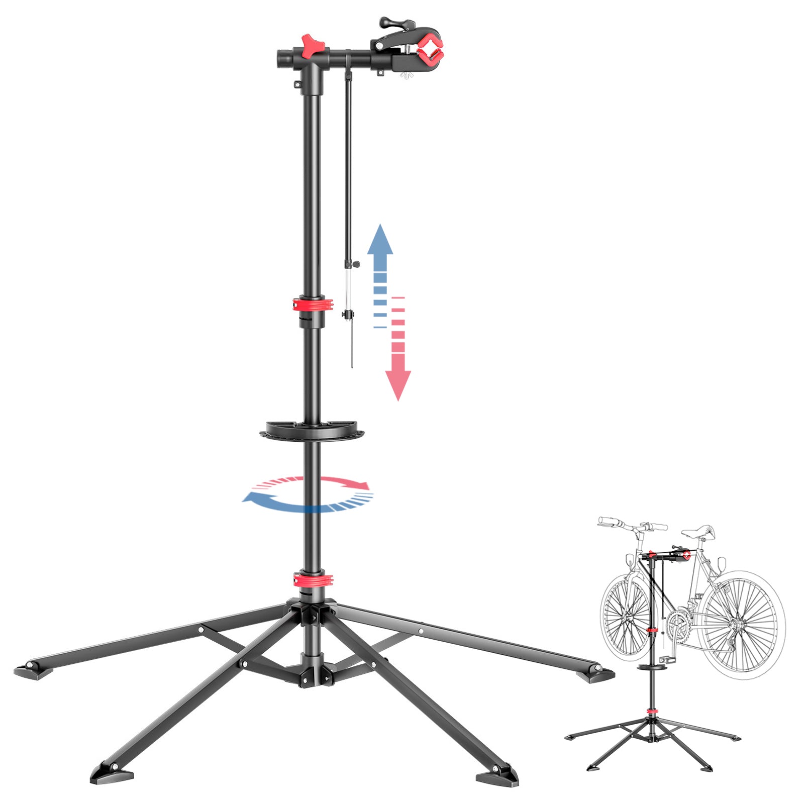 Béquille de montage pour vélo | Lois | Réglable en hauteur et adaptable individuellement | Capacité de charge jusqu'à 30 kg