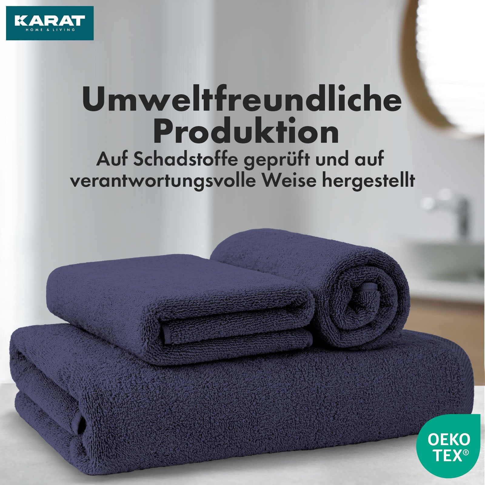 Set de serviettes Bay | Set de 8 serviettes 100% coton | 2 x serviette de bain, 2 x essuie-mains et 4 x savonnettes