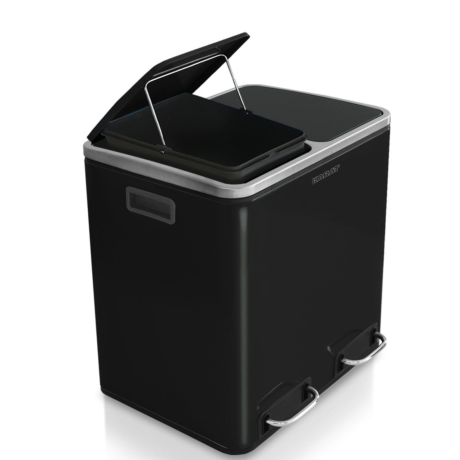 Poubelle en Métal à Pédale et Couvercle | Felix | Option de Tri | Disponible en 5 Couleurs | 30 ou 60 Litres