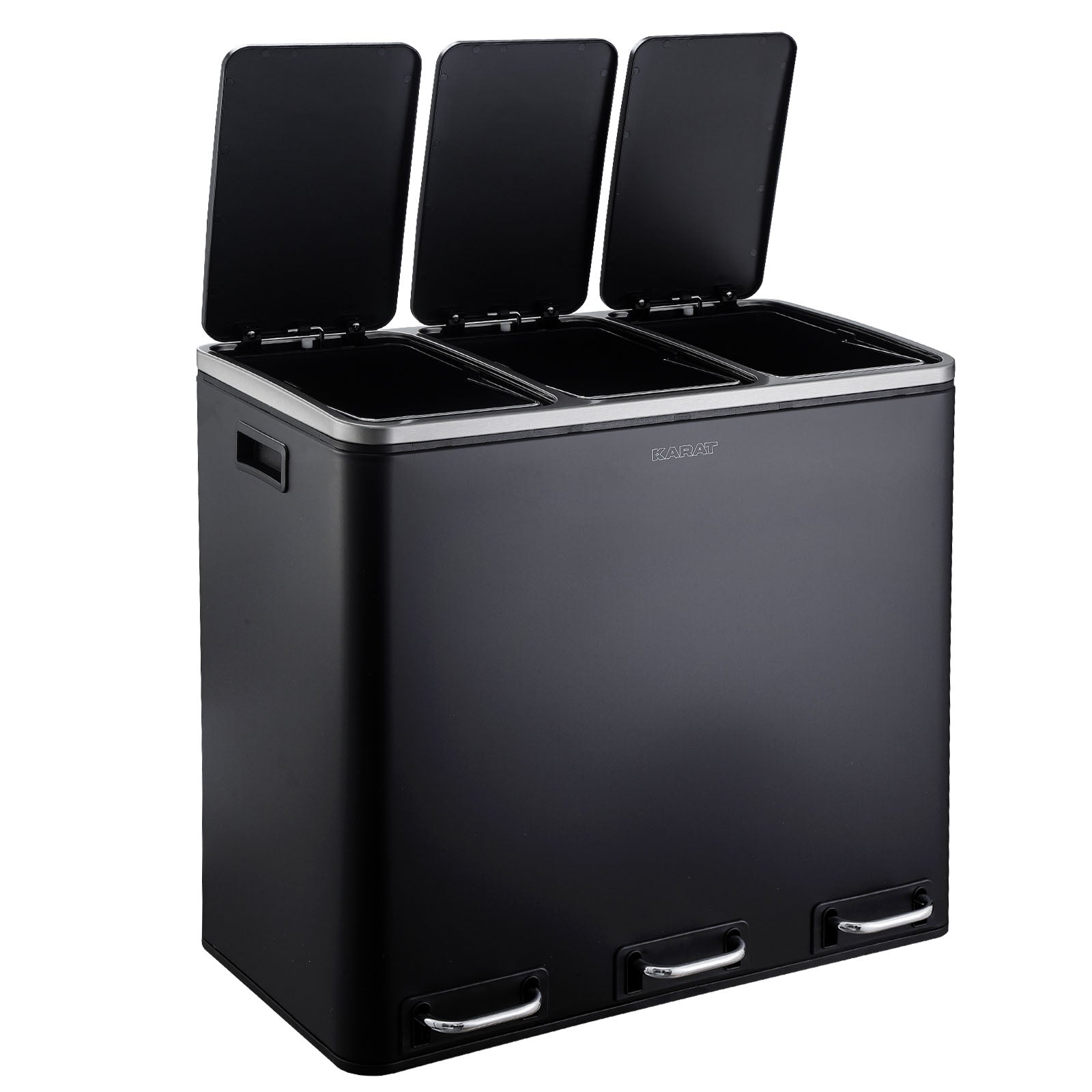 Poubelle en Métal à Pédale et Couvercle | Felix | Option de Tri | Disponible en 5 Couleurs | 30 ou 60 Litres