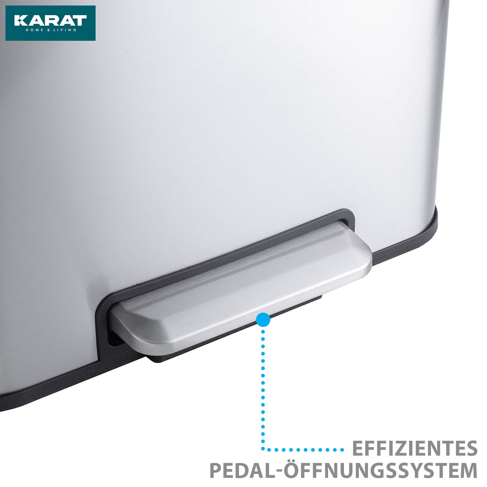 Poubelle | Jack | Capacité 30 L | Tri sélectif 2 voies | Soft-Close & Pedal | Acier inoxydable ou noir