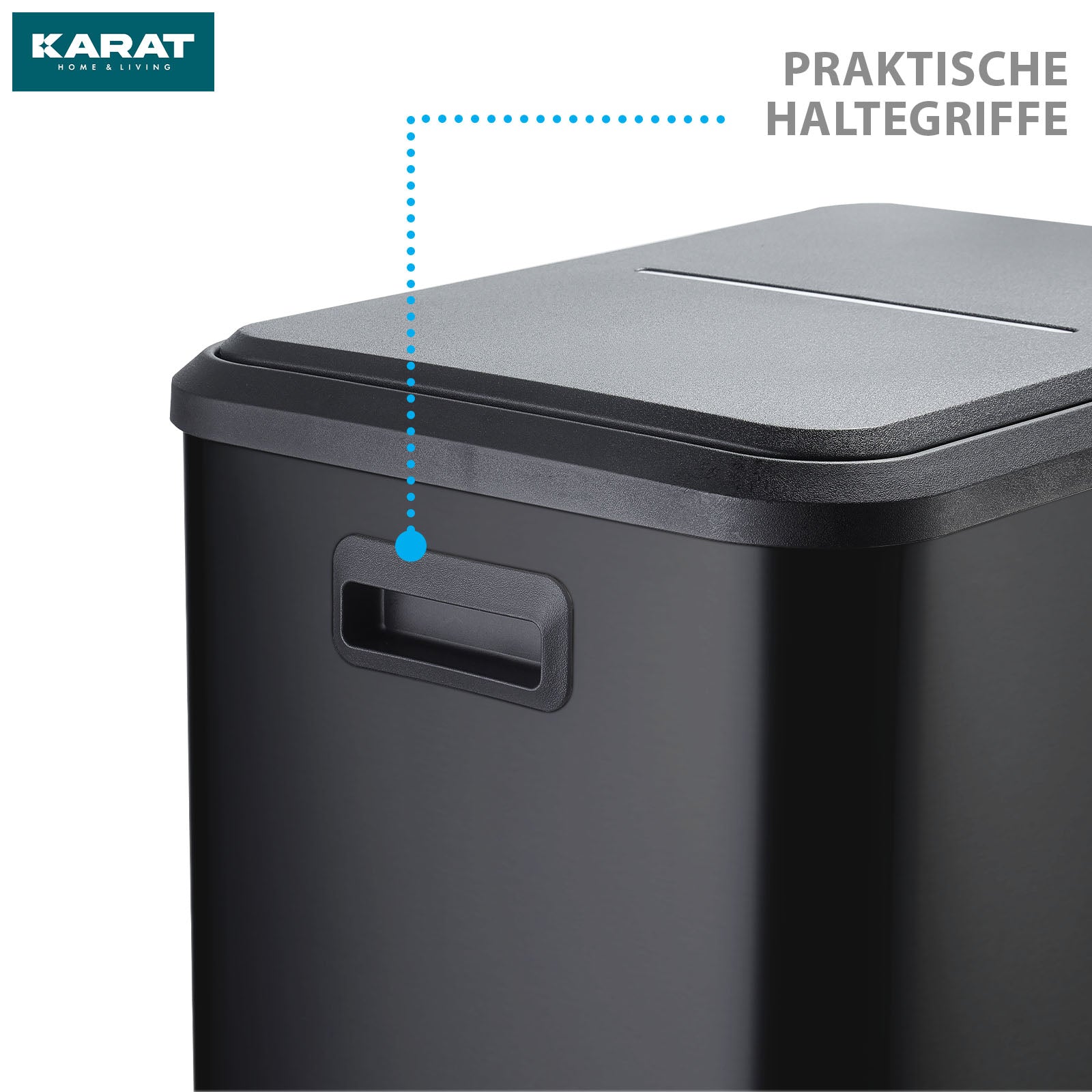 Poubelle | Jack | Capacité 30 L | Tri sélectif 2 voies | Soft-Close & Pedal | Acier inoxydable ou noir