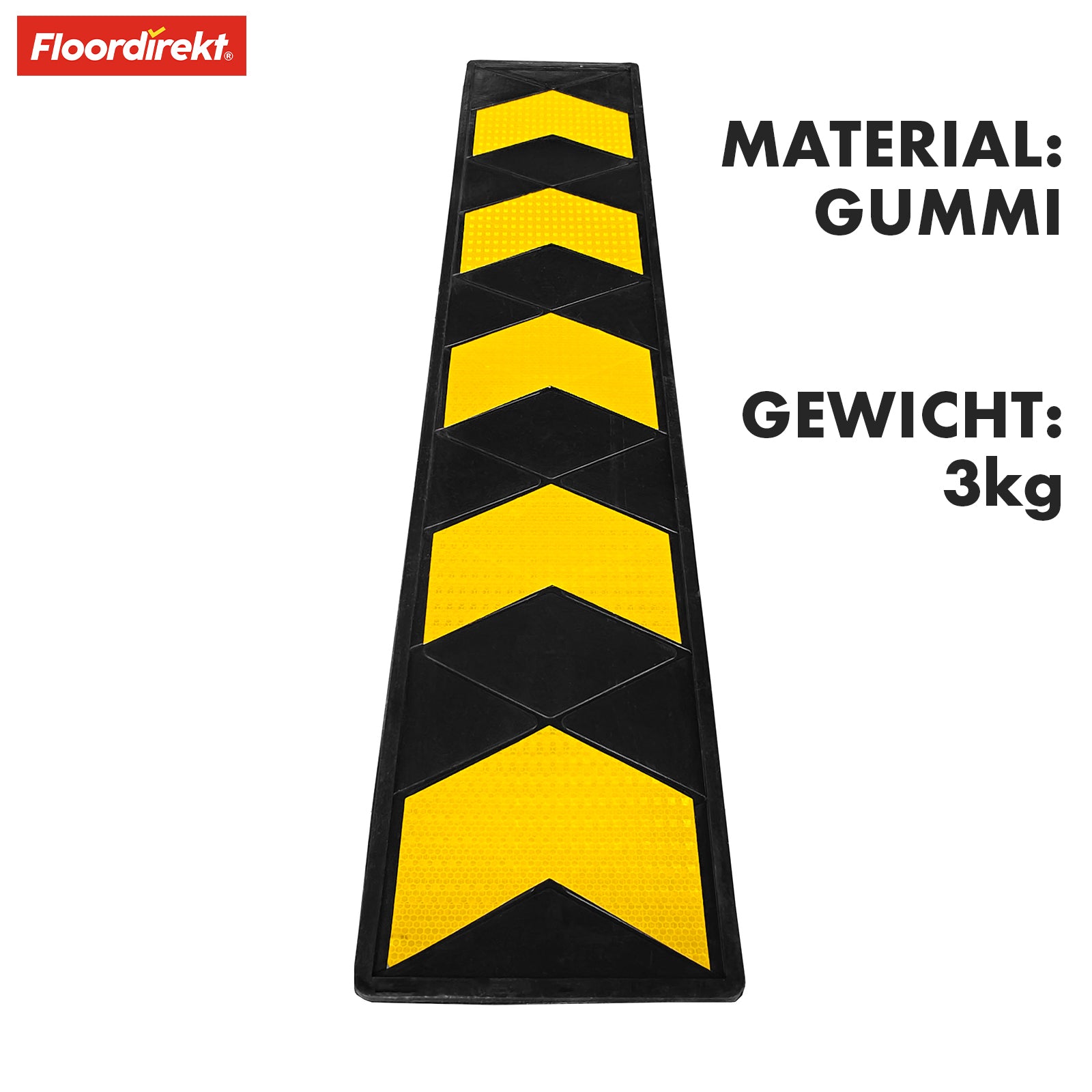 Protection murale | Aoraki | Pare-chocs robuste avec flèches réfléchissantes pour garages et parkings à étages