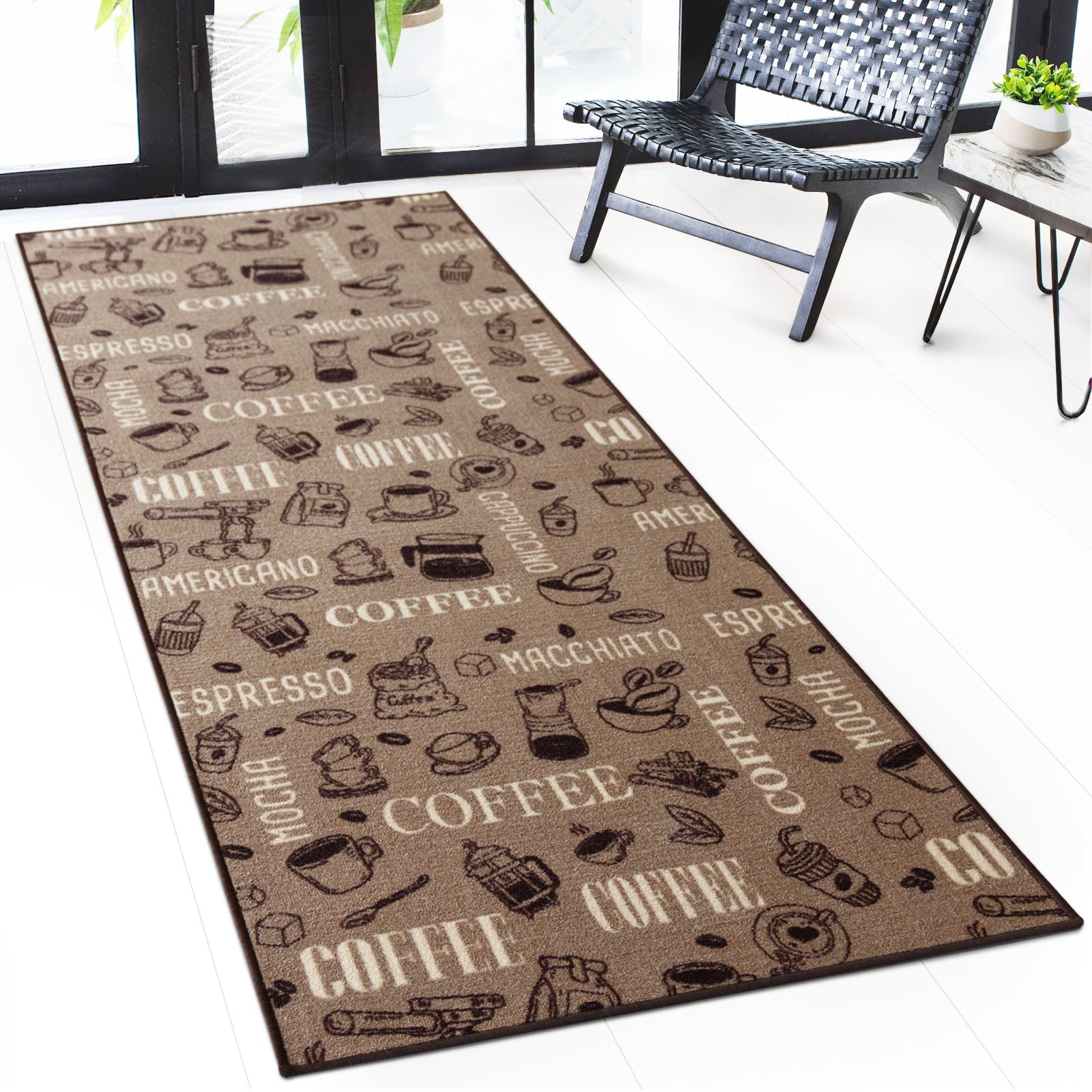 Tapis sur mesure | Coffee | Motifs café, antidérapant, personnalisable