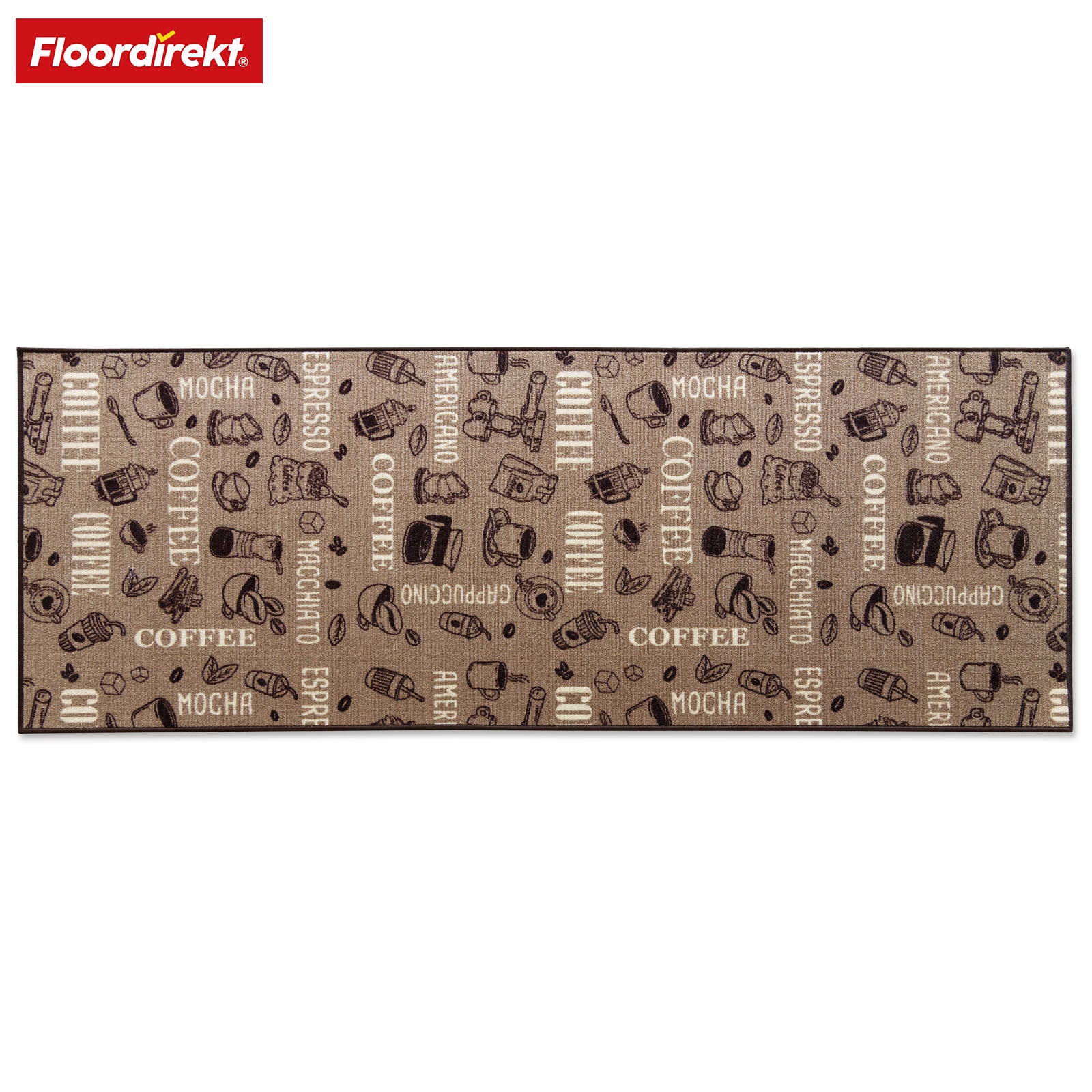 Tapis sur mesure | Coffee | Motifs café, antidérapant, personnalisable