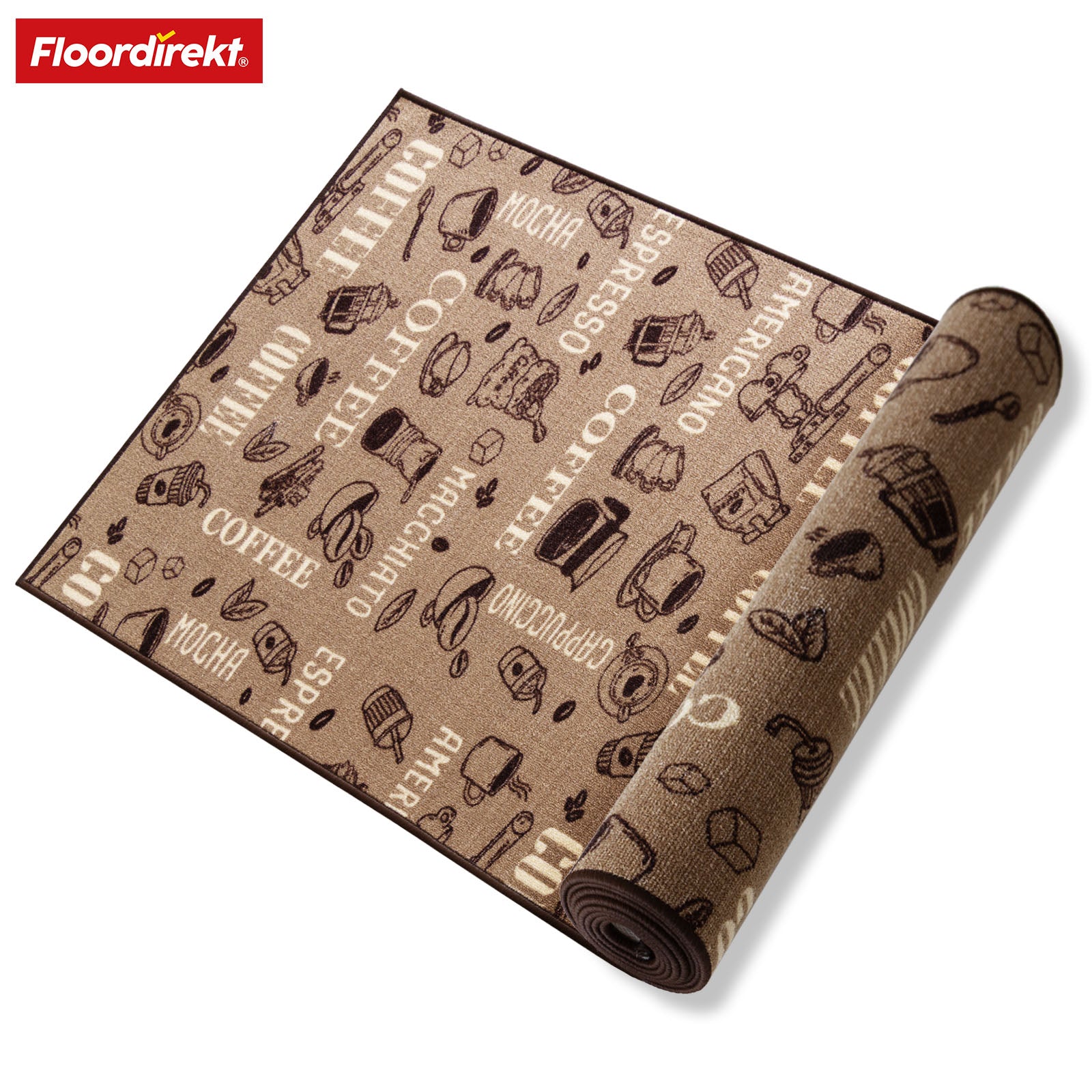 Tapis sur mesure | Coffee | Motifs café, antidérapant, personnalisable