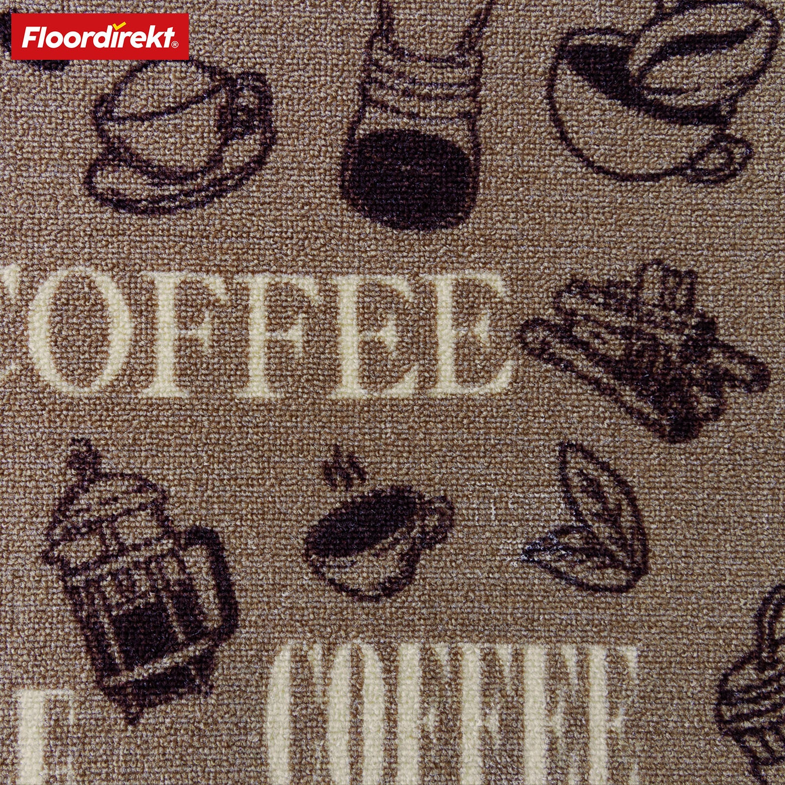 Tapis sur mesure | Coffee | Motifs café, antidérapant, personnalisable