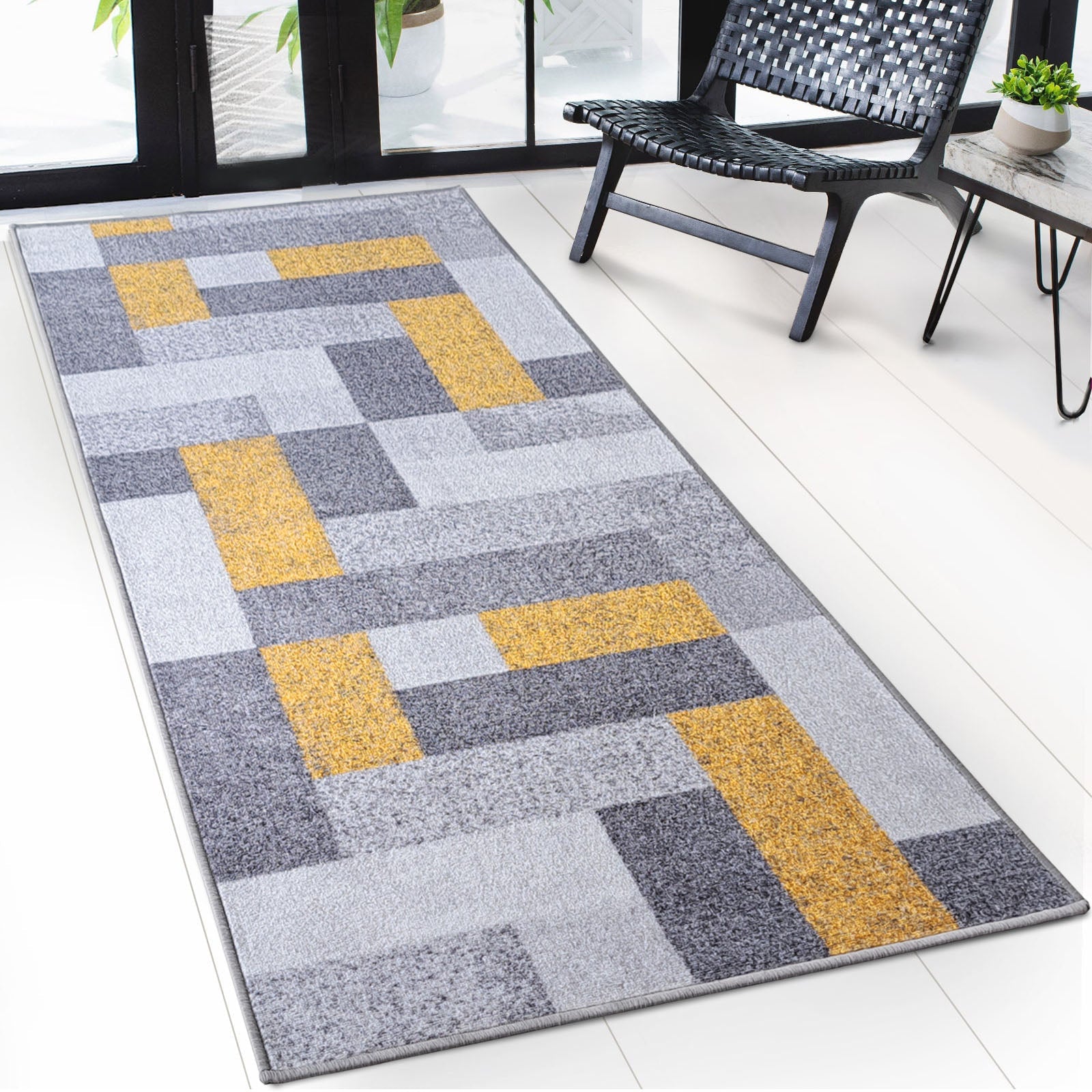 ✂ Tapis de passage sur mesure | New York | Antidérapant avec dos en gel | Design moderne en différentes couleurs