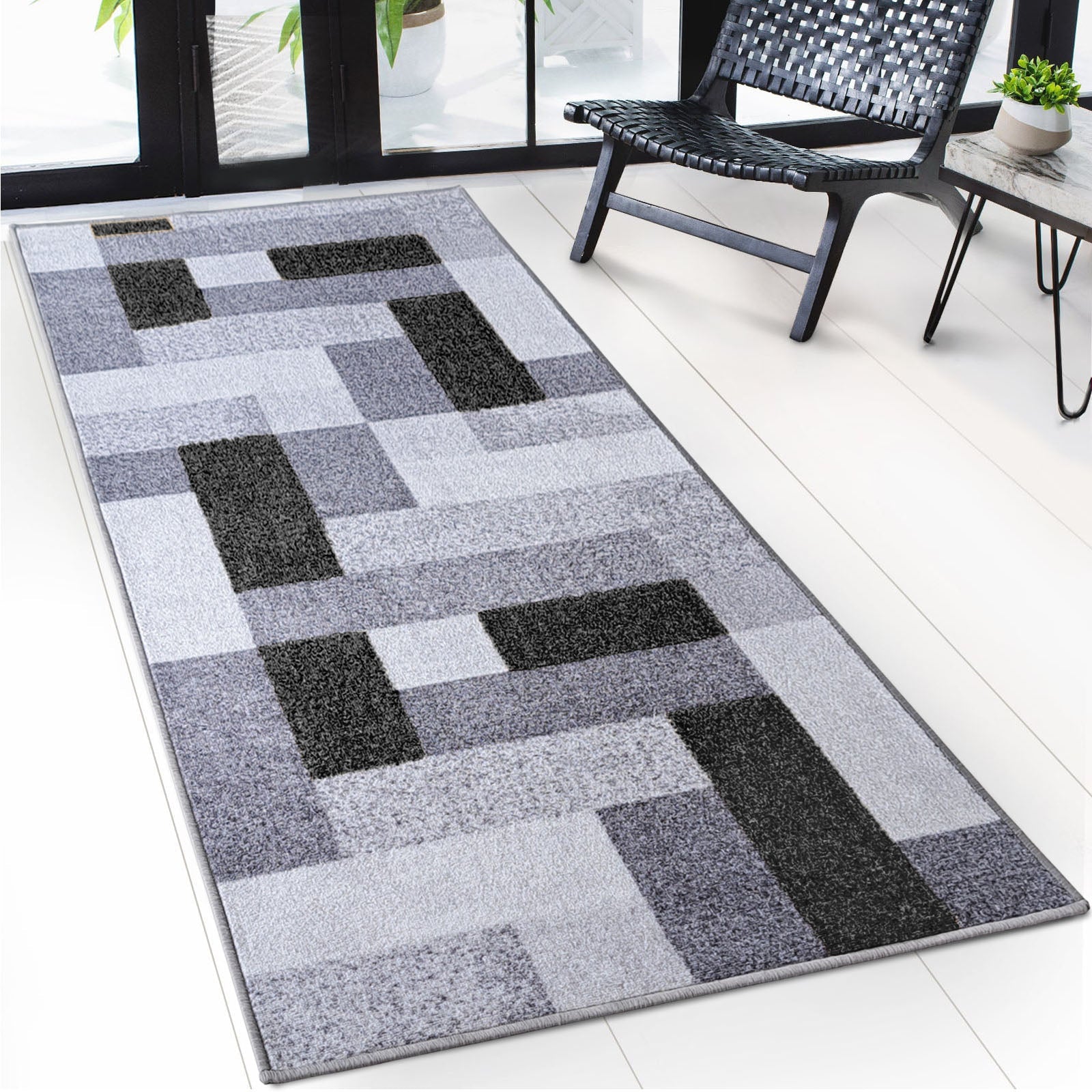 ✂ Tapis de passage sur mesure | New York | Antidérapant avec dos en gel | Design moderne en différentes couleurs