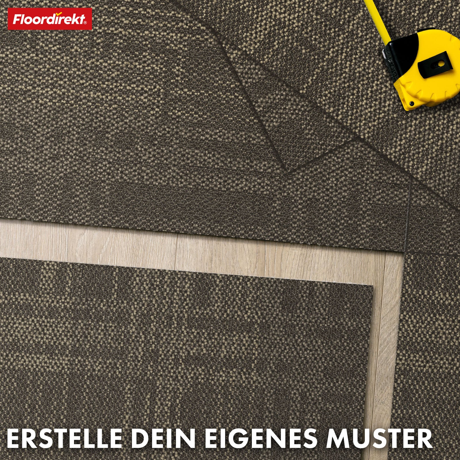 Dalles de moquette | Luzern | 50 x 50 cm | Confortable, insonorisant & adapté au chauffage au sol | Disponible en 4 couleurs