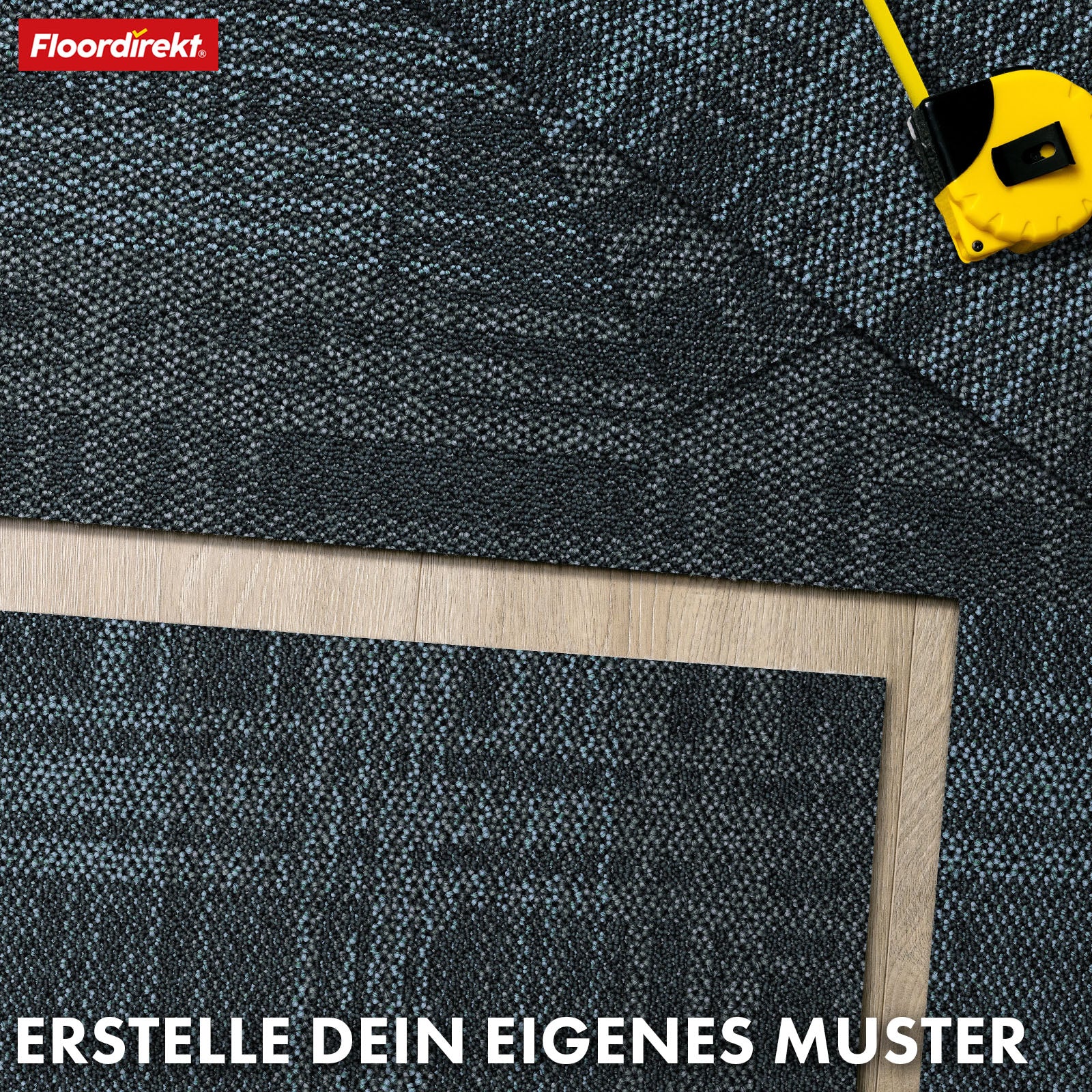 Dalles de moquette | Luzern | 50 x 50 cm | Confortable, insonorisant & adapté au chauffage au sol | Disponible en 4 couleurs