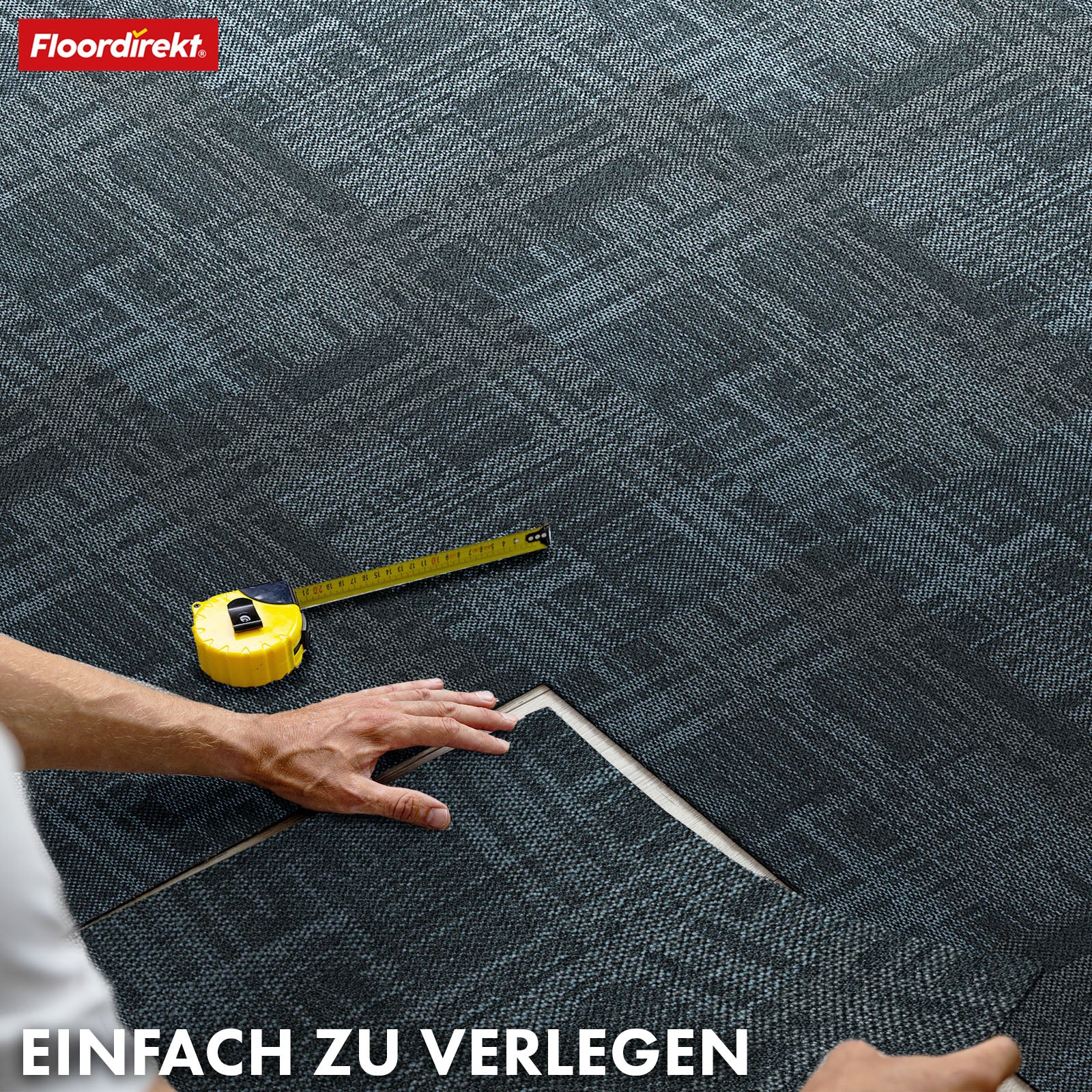 Dalles de moquette | Luzern | 50 x 50 cm | Confortable, insonorisant & adapté au chauffage au sol | Disponible en 4 couleurs