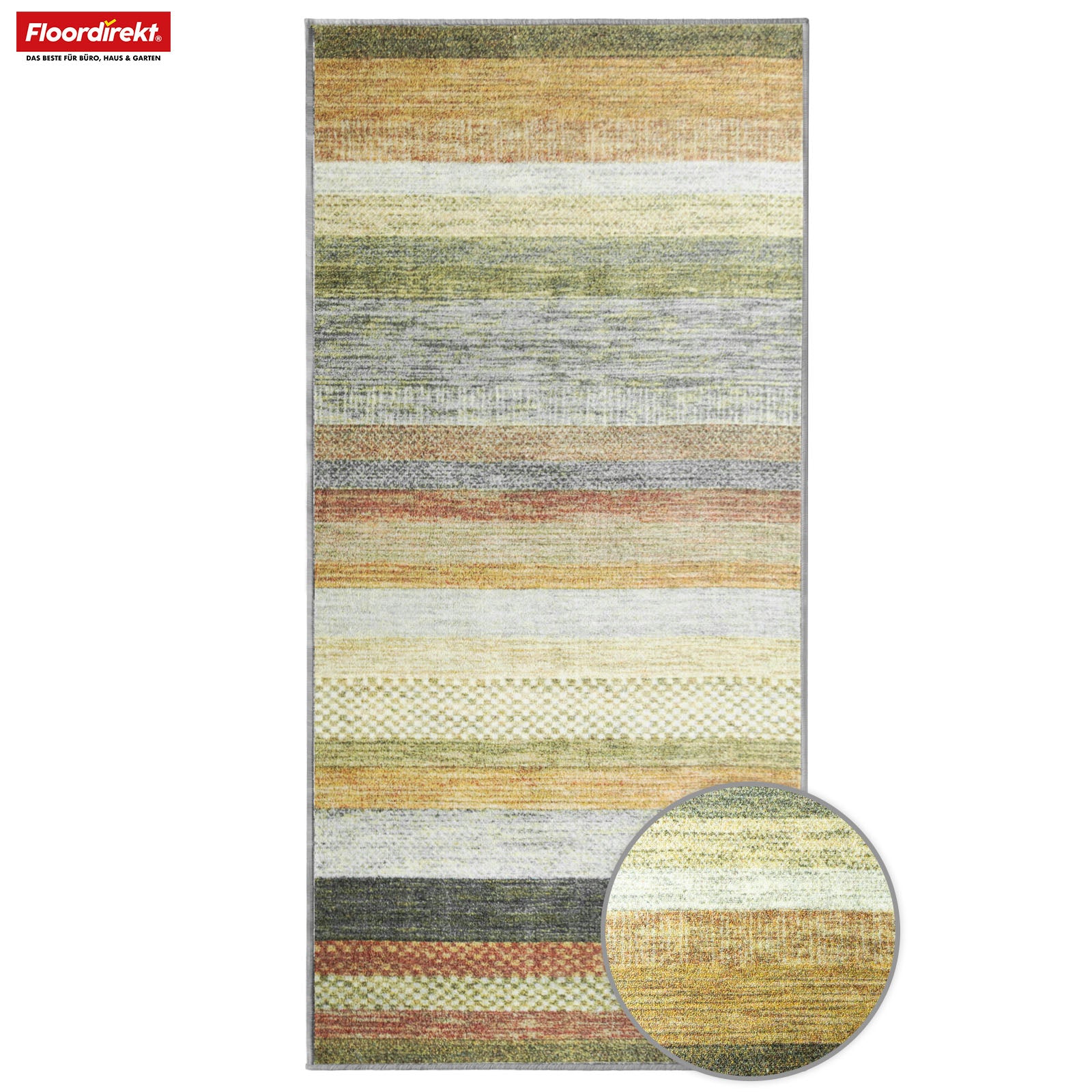 Tapis de passage sur mesure | Naxos | Antidérapant, résistant & facile d'entretien | Nombreuses variantes de couleurs dans un style moderne