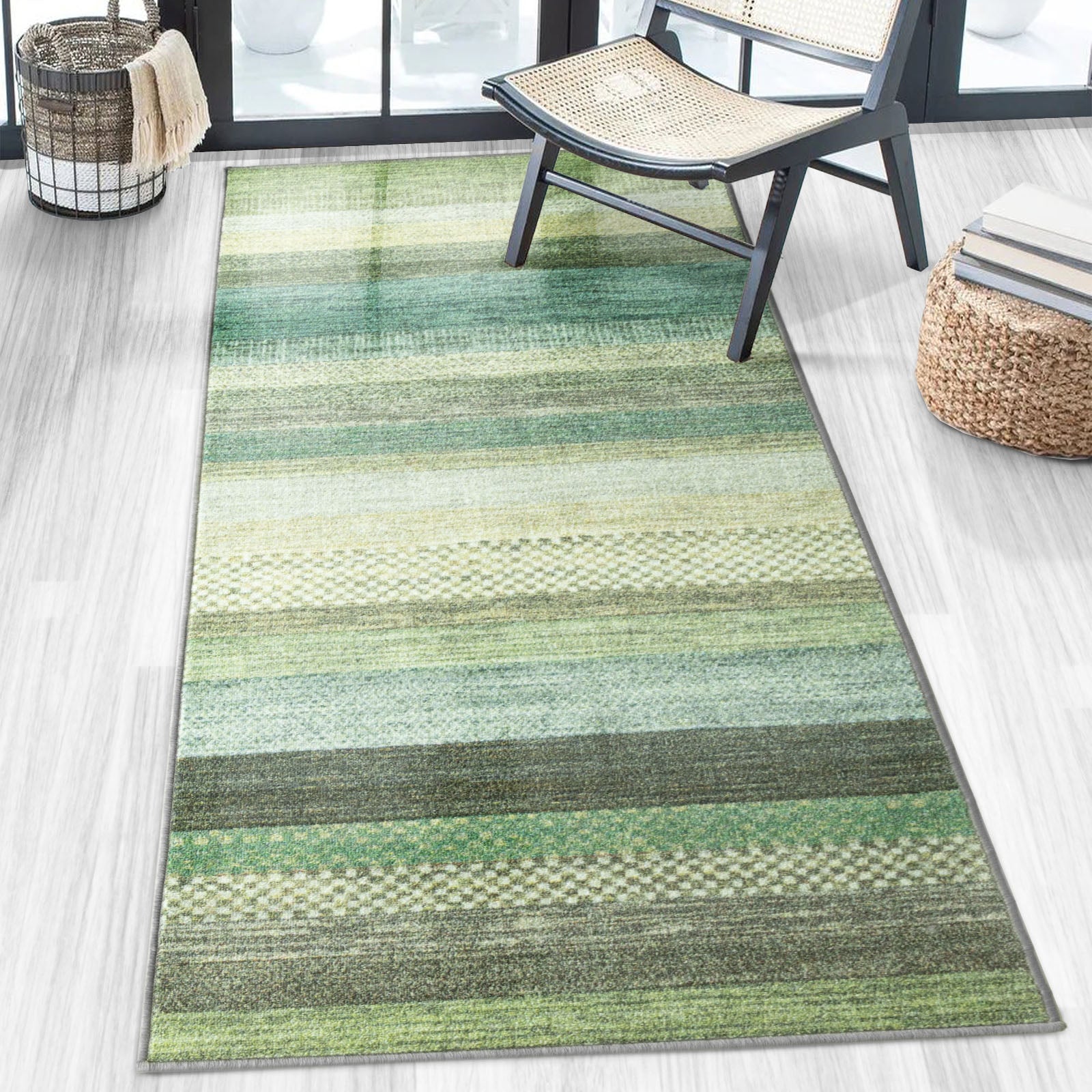 Tapis de passage sur mesure | Naxos | Antidérapant, résistant & facile d'entretien | Nombreuses variantes de couleurs dans un style moderne