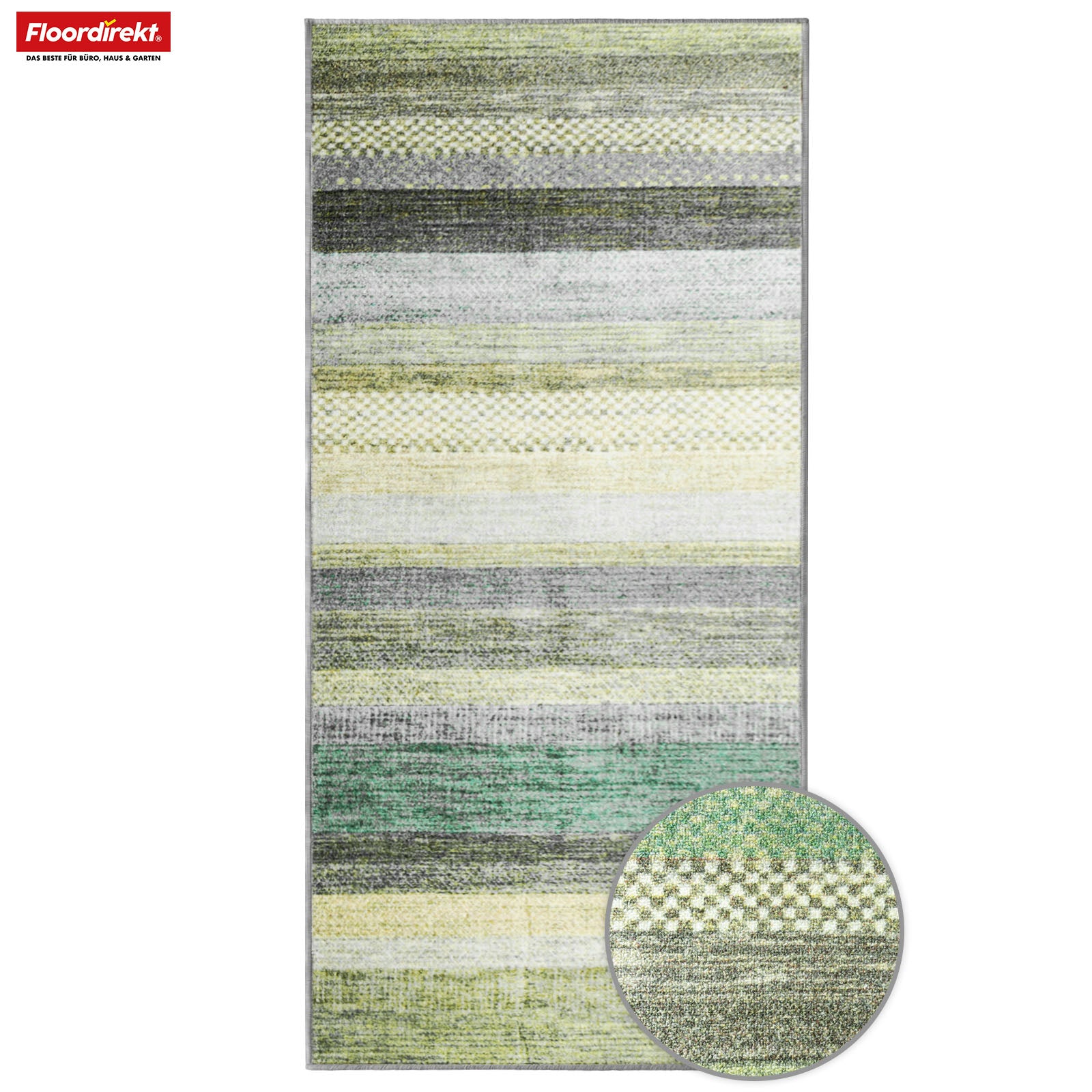 Tapis de passage sur mesure | Naxos | Antidérapant, résistant & facile d'entretien | Nombreuses variantes de couleurs dans un style moderne