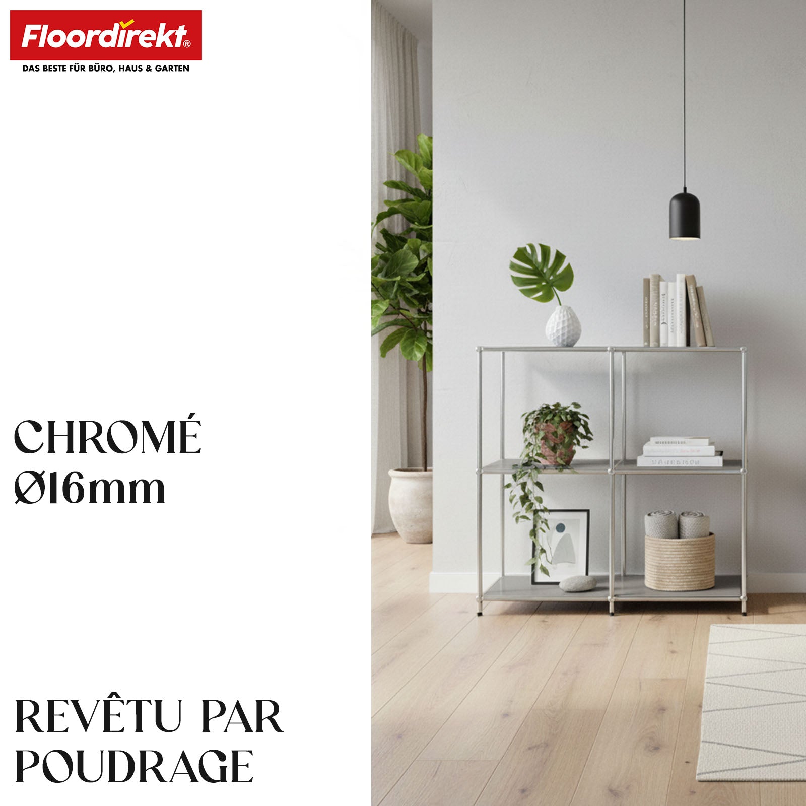 Étagère métallique | Concept Epure MK-027 | Buffet ouvert à 3 niveaux et étagère de rangement | Disponible en plusieurs couleurs