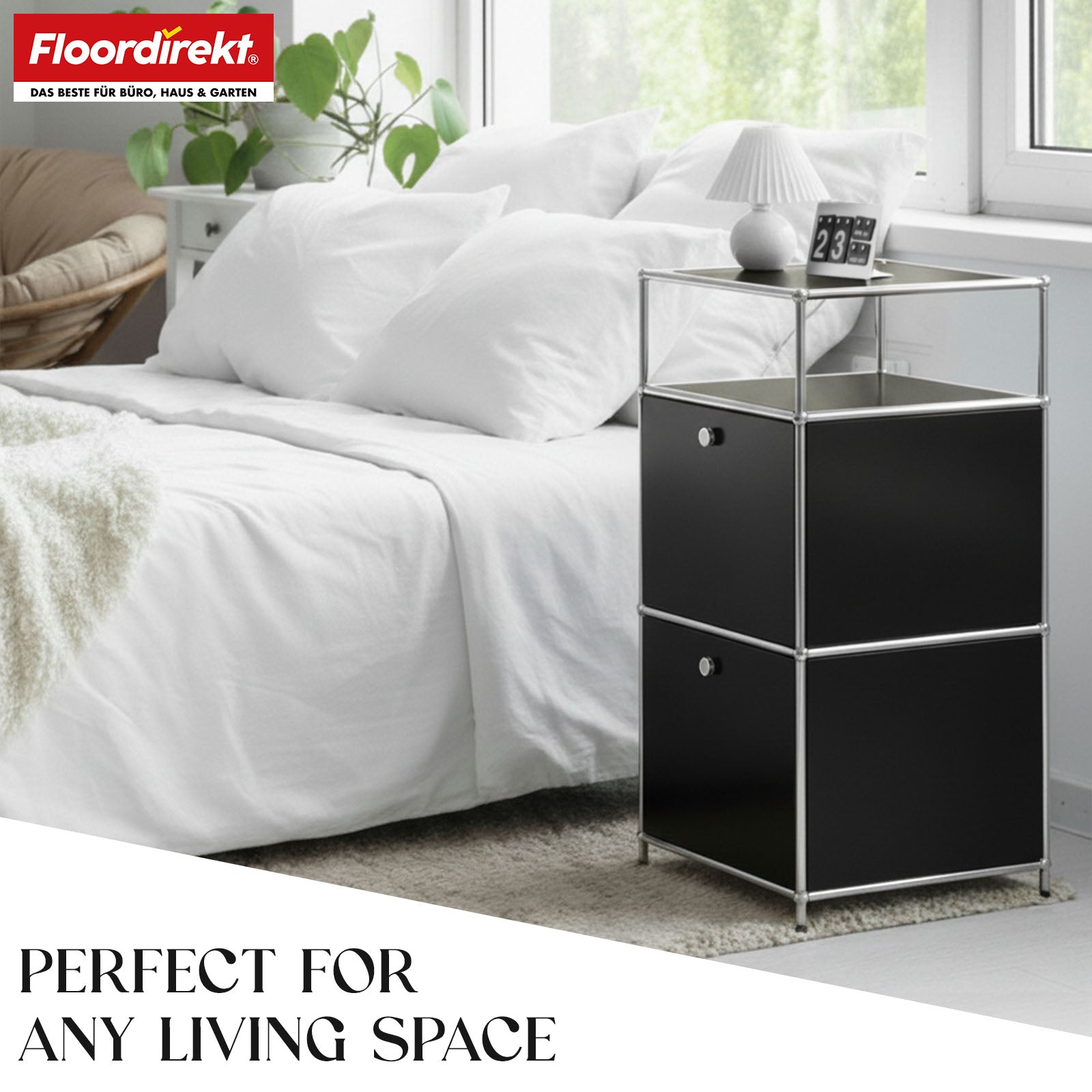 Étagère métallique | Concept Epure MK-120 | Étagère de rangement avec compartiments verrouillables, compartiment ouvert et tablette | Disponible en plusieurs couleurs