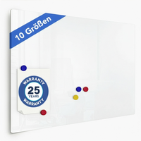 Tableau blanc en verre | Pearlwhite | Verre de sécurité | Sans cadre | 8 tailles