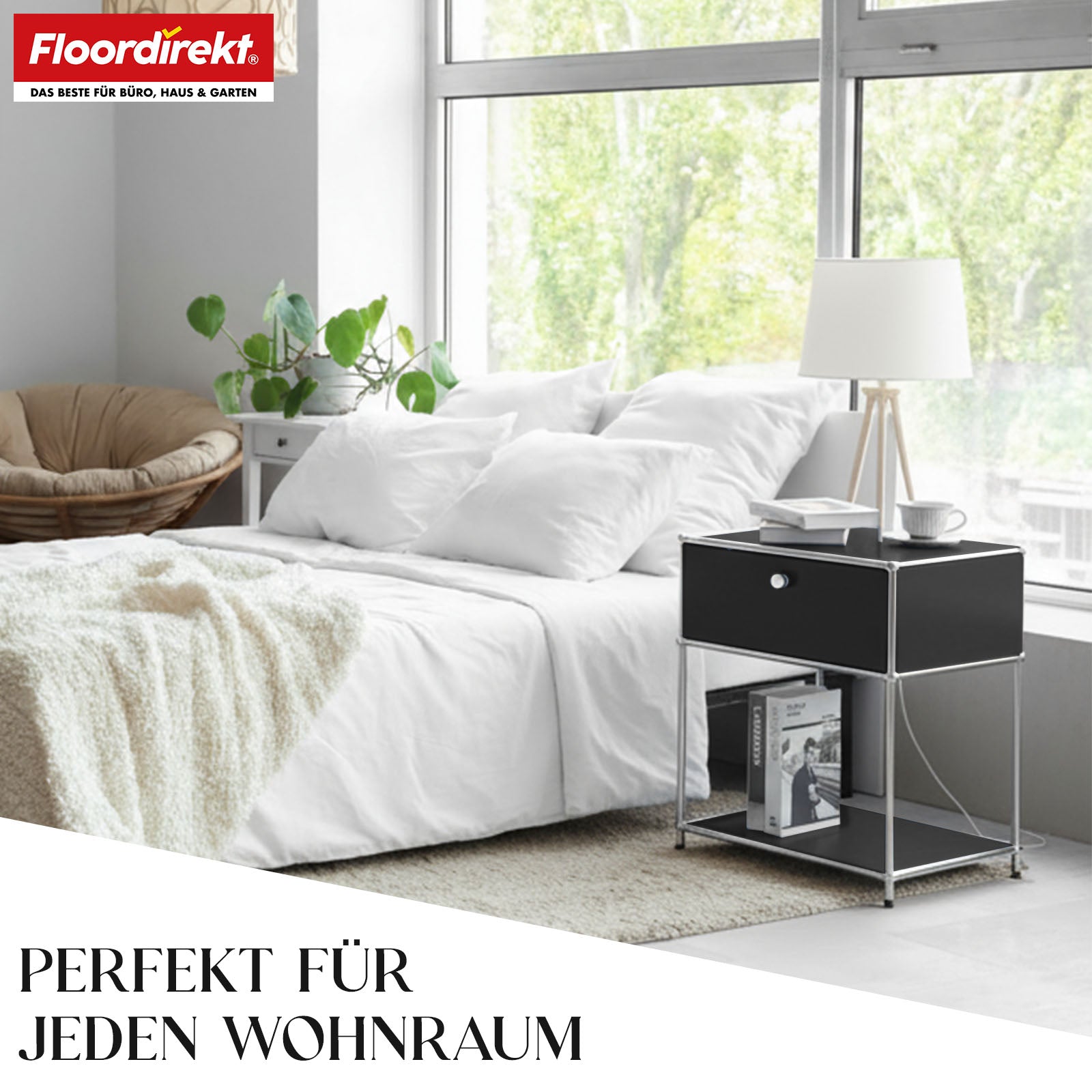 Étagère métallique | Concept Epure MK-139 | Étagère d'appoint et de rangement avec tiroir et tablettes | Disponible en plusieurs couleurs