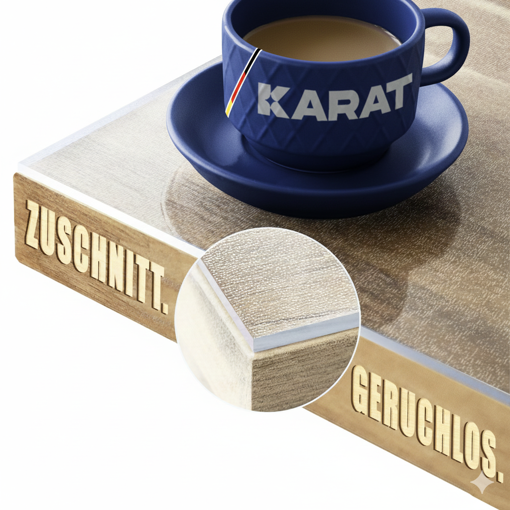 Film transparent mat pour table, coupe droite | Crystal | Film protecteur mat pour tables | Découpe sur mesure