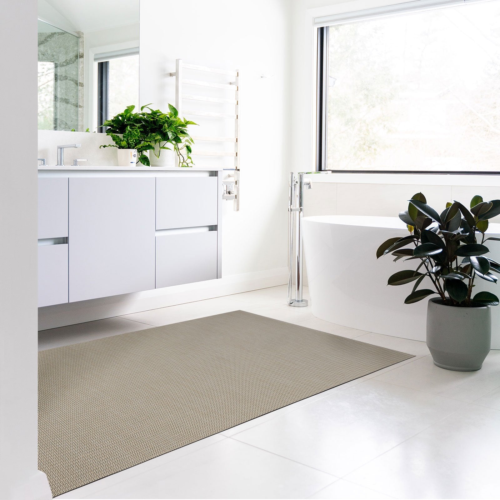 ✂ Tapis de bain en vinyle | Diverses tailles et couleurs | Antidérapant