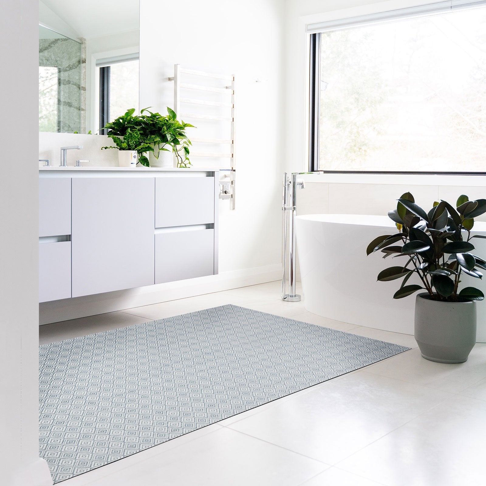 ✂ Tapis de bain en vinyle | Diverses tailles et couleurs | Antidérapant