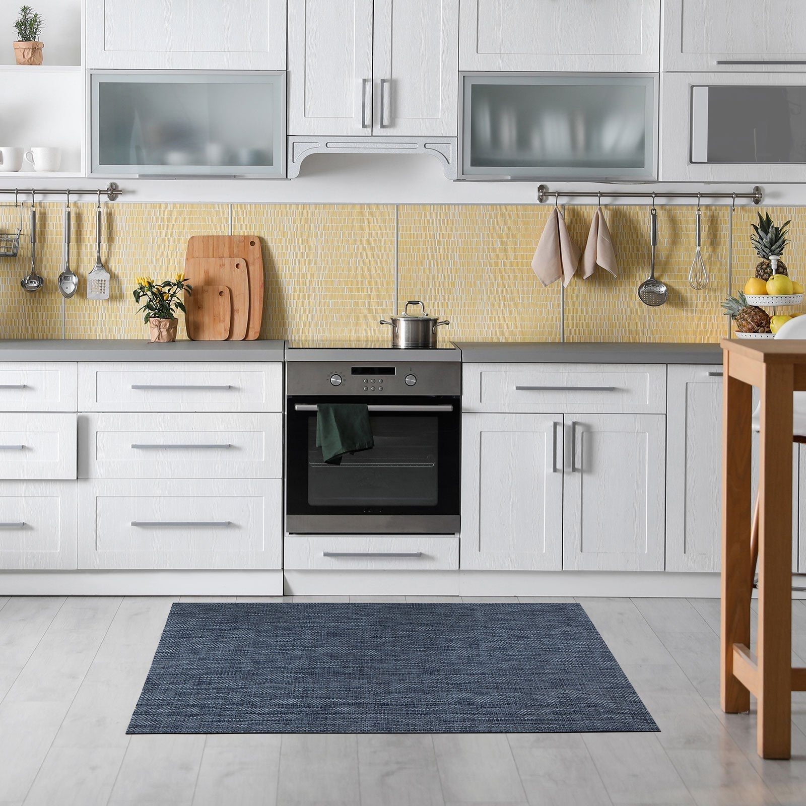✂ Tapis de cuisine en vinyle | Découpé sur mesure | 3 largeurs | Nombreux motifs