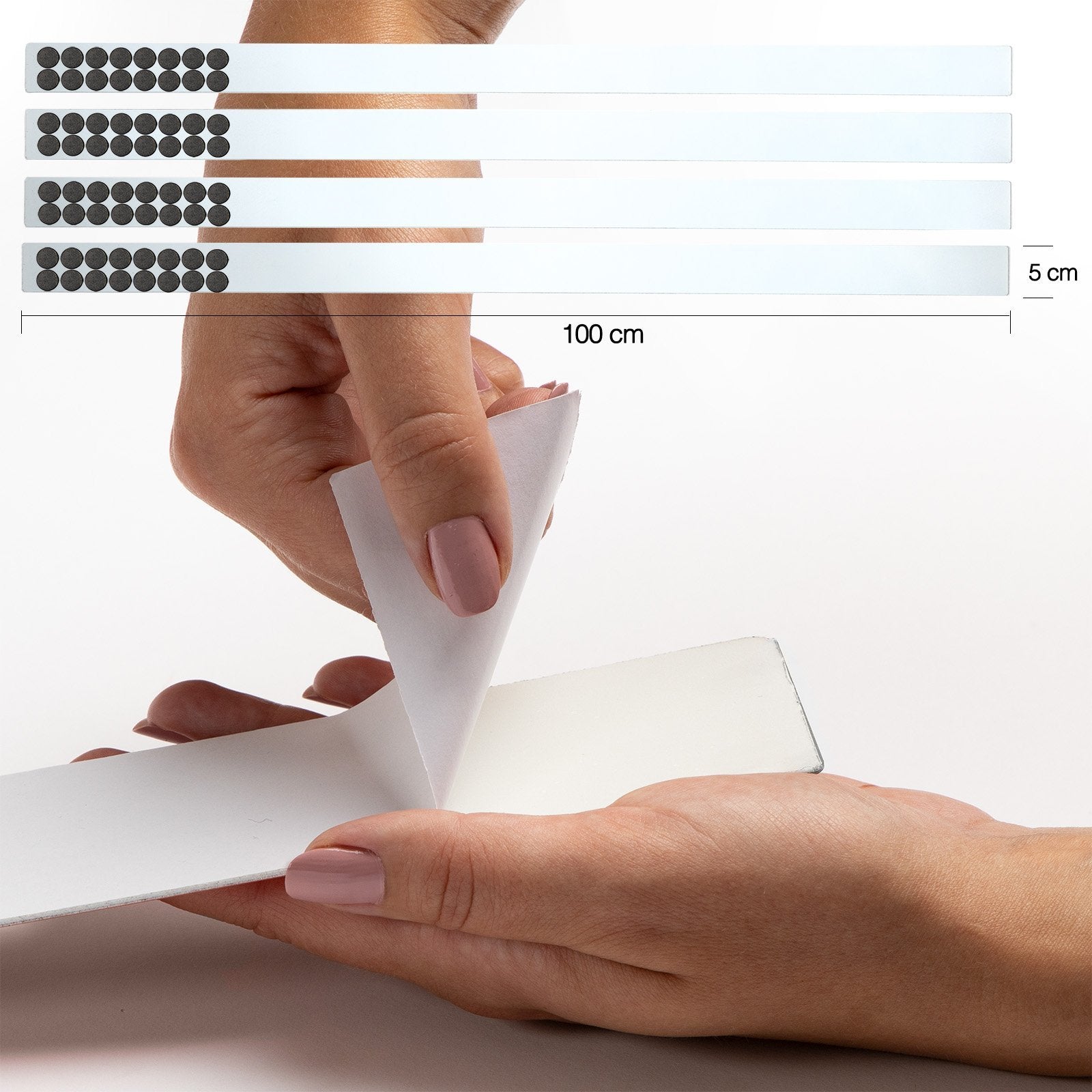 4er-Set Magnetleisten  2 Längen  5 Farben | Blanc