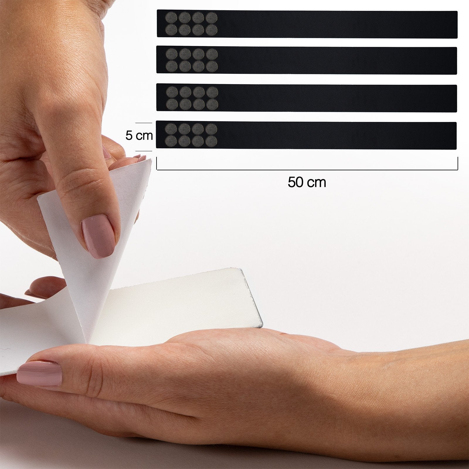 4er-Set Magnetleisten  2 Längen  5 Farben | Noir